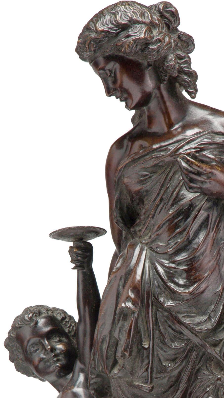 Patinato Allegoria romana dell'autunno Scultura in bronzo di Etienne Alexandre Stella in vendita