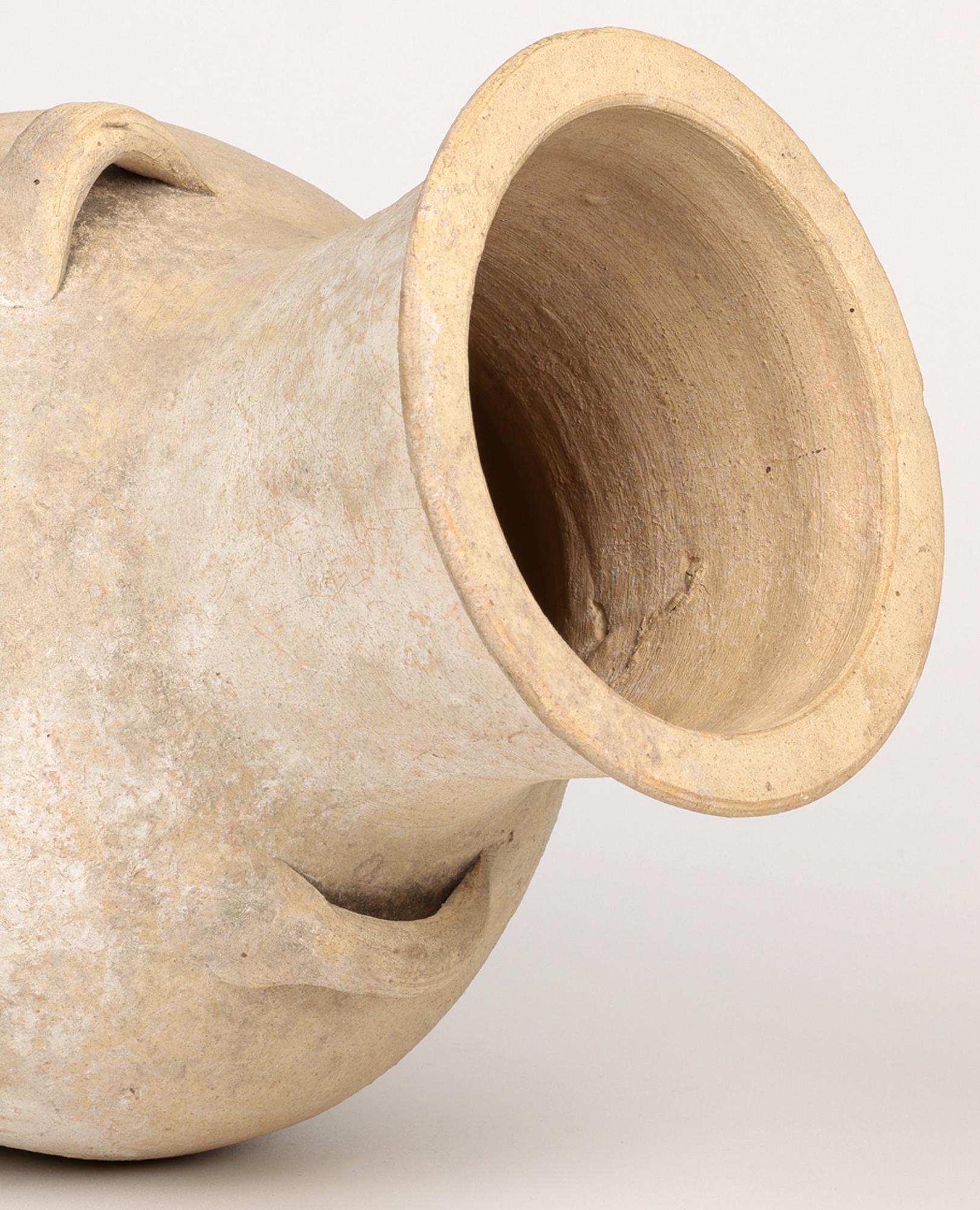 18th Century and Earlier Roman Ancient Pottery Amphora Twin Handled Vessel 400BC