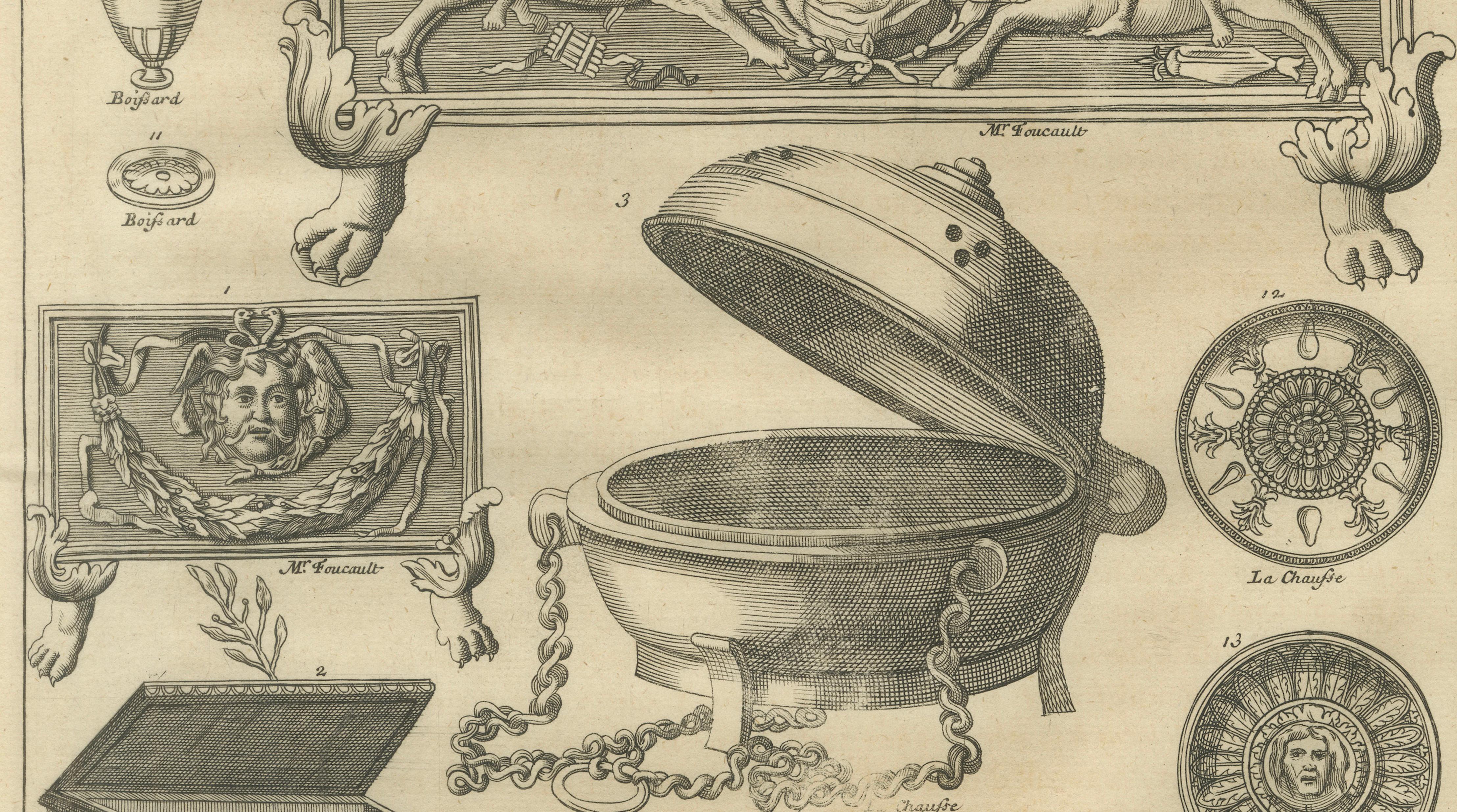 Roman Antiquities & Classical Decorative Arts Engraving, 1721