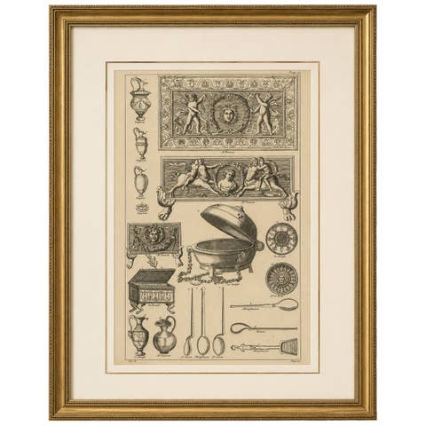 Roman Antiquities & Classical Decorative Arts Engraving, 1721