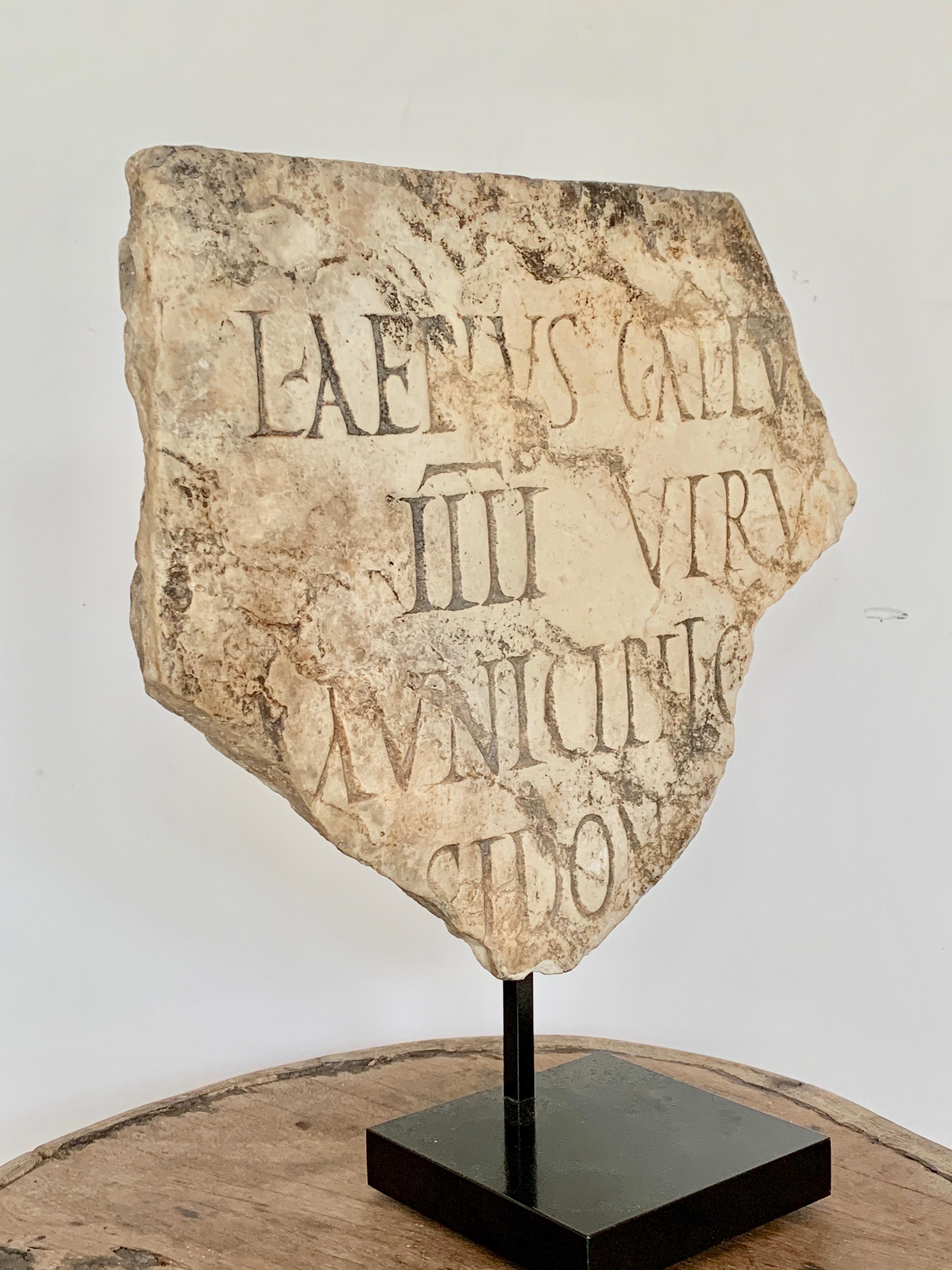 Spanish Roman Antiquities Fragment Stone Sculpture, 2nd Century AD, Spain