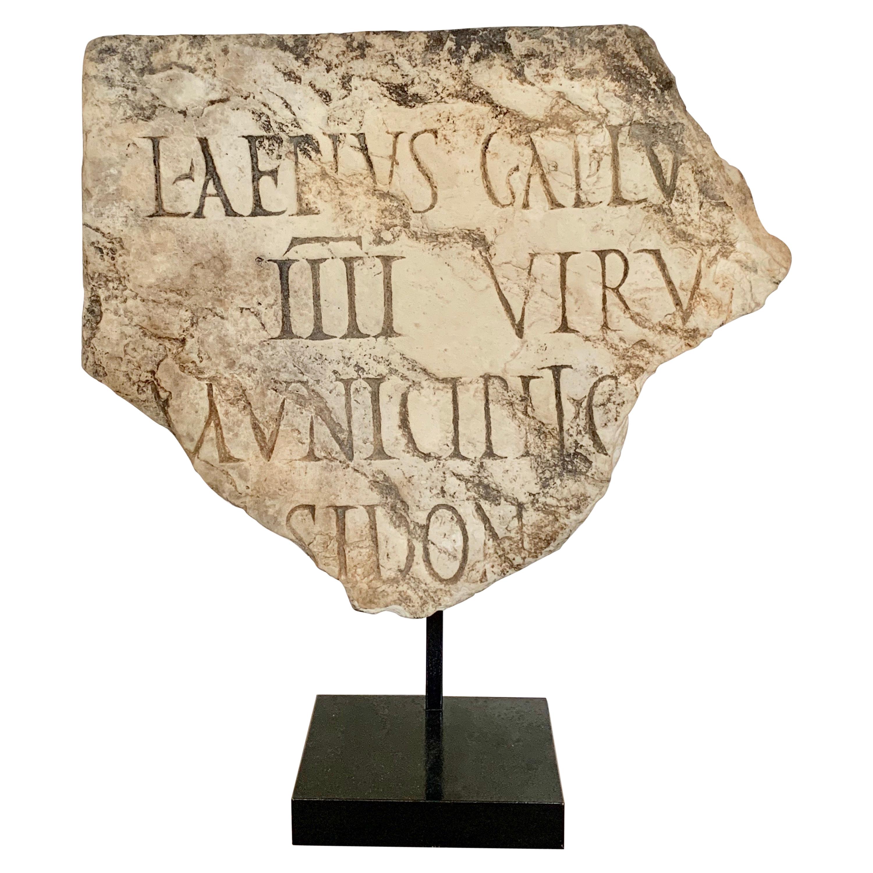 Roman Antiquities Fragment Stone Sculpture, 2nd Century AD, Spain