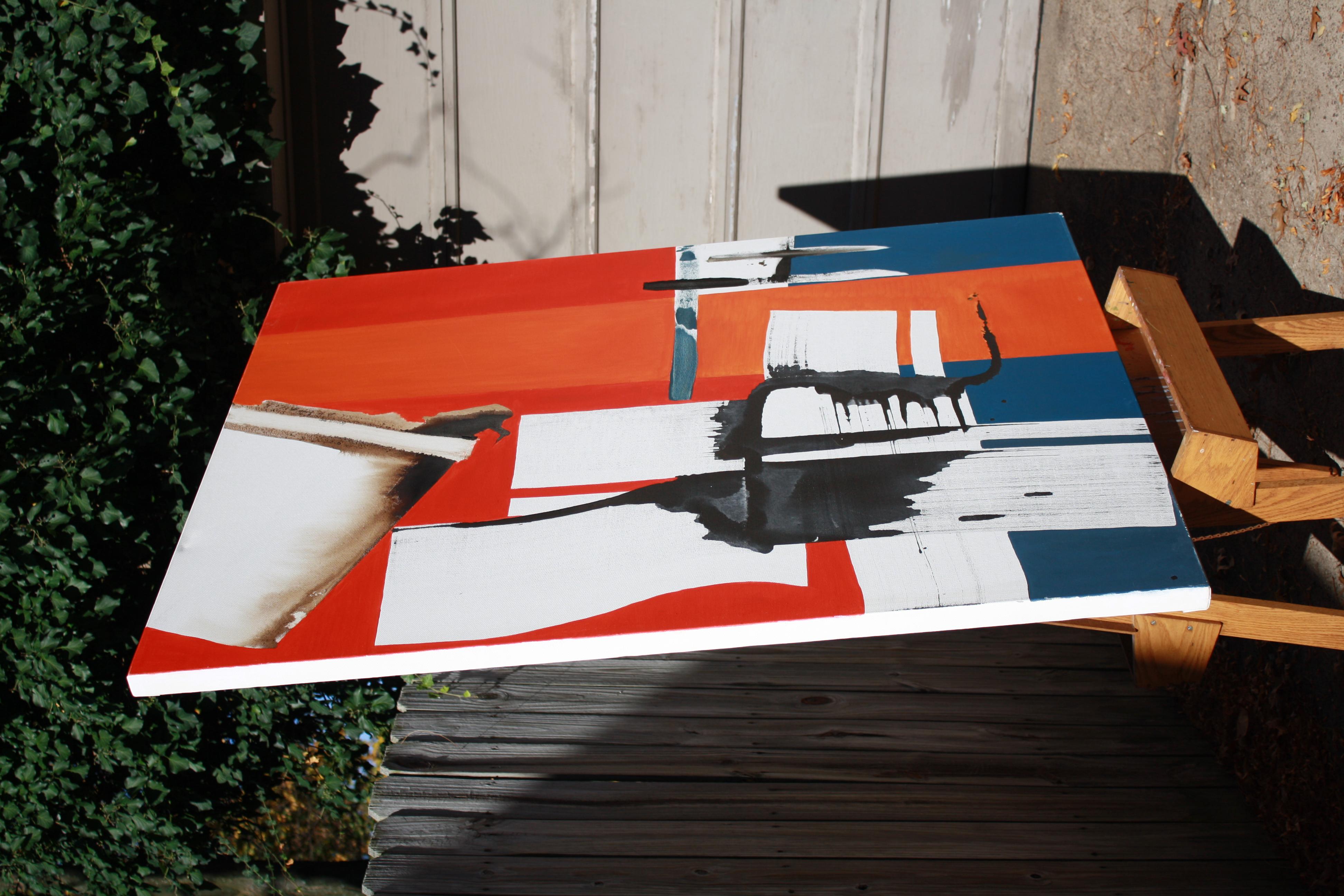 <p>Kommentare des KünstlersDer Künstler Roman Antopolsky kreiert ein kontrastreiches Abstraktes zwischen drei Volltonfarben.<br /> Die Strukturen von Rot, Blau und Braun nehmen in der Komposition Gestalt an. Die Leinwand erforscht das Gewicht, das