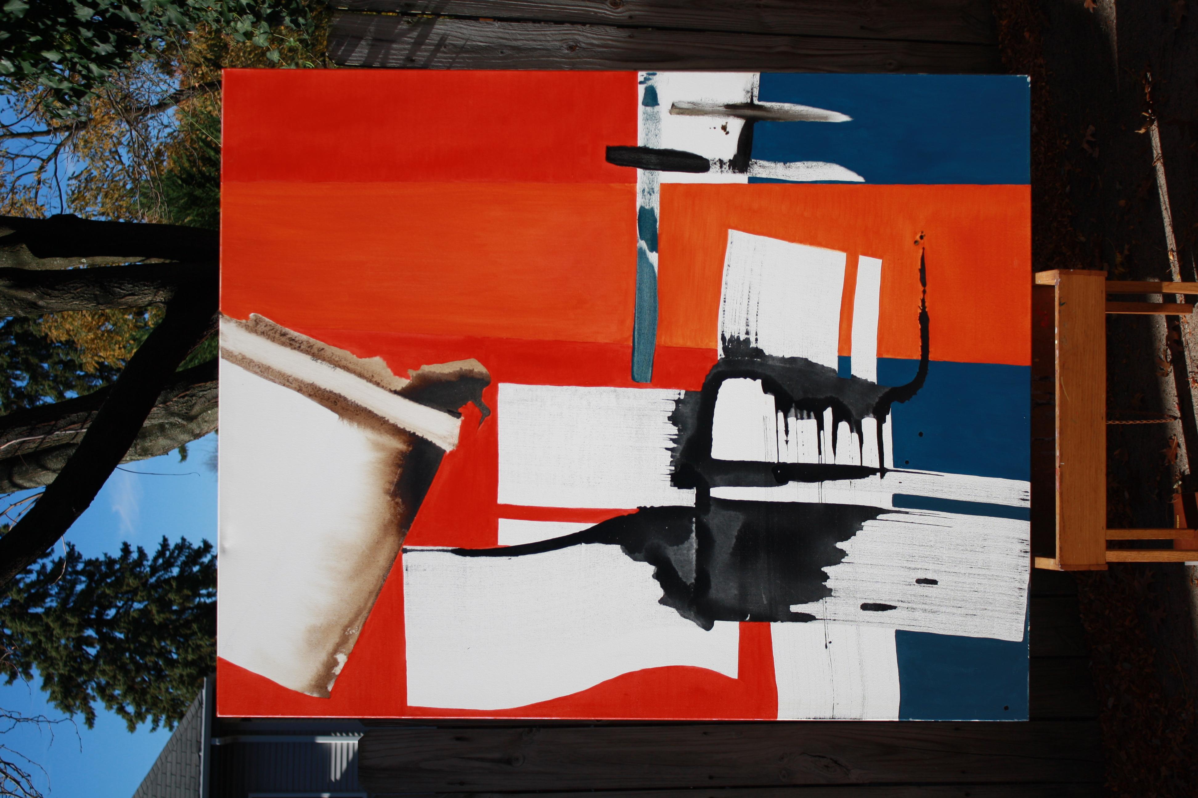 <p>Commentaires de l'artisteL'artiste Roman Antopolsky crée une abstraction contrastée entre trois couleurs unies.<br /> Des structures de rouge, de bleu et de brun prennent forme dans la composition. La toile explore le poids exercé par des traits