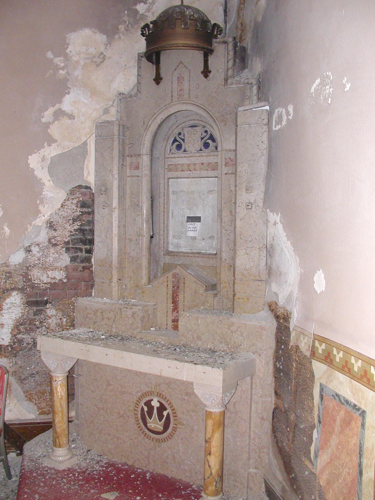 Roman Arch Painted + Inlaid Marble Altar Display Piece 6