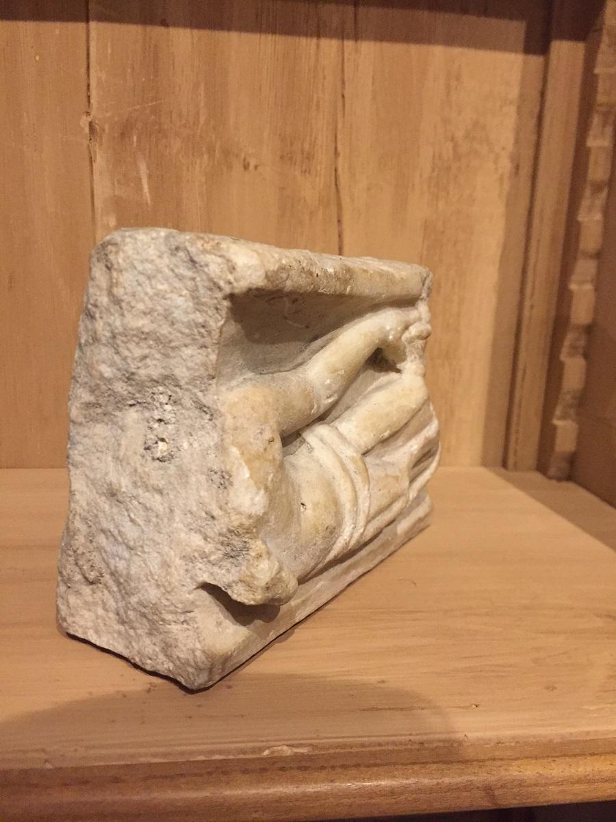 Hand-Carved Roman Architectural Fragment