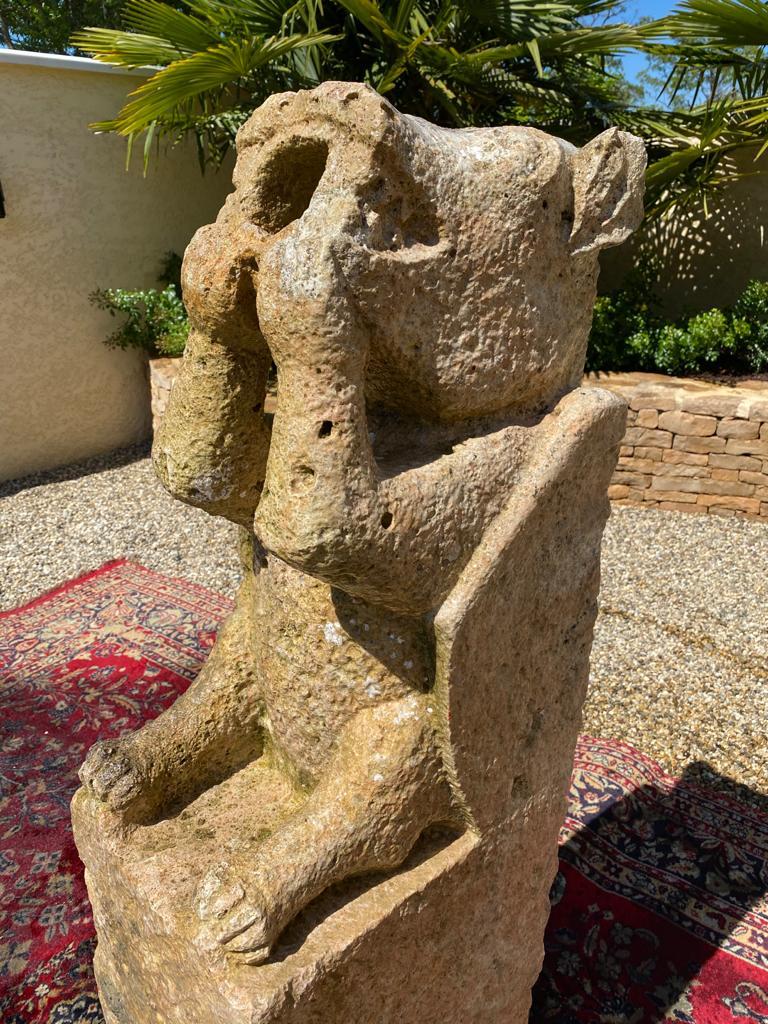 Roman Art '11th-12th Century', French Stone Gargoyle In Good Condition For Sale In Beaune, FR