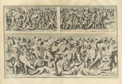Roman Assault on Walls with Ladders, Trajan's Column, Montfaucon, 1722