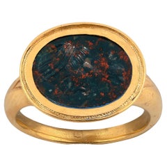 Roman Bloodstone Ringstone circa 1st Century A.D.