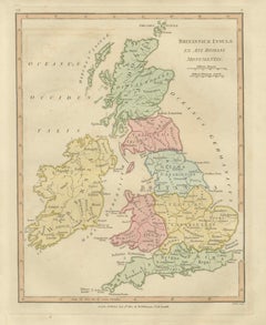 Roman Britain Map — Britanniae Insulae Classical Provinces, Wilkinson 1800
