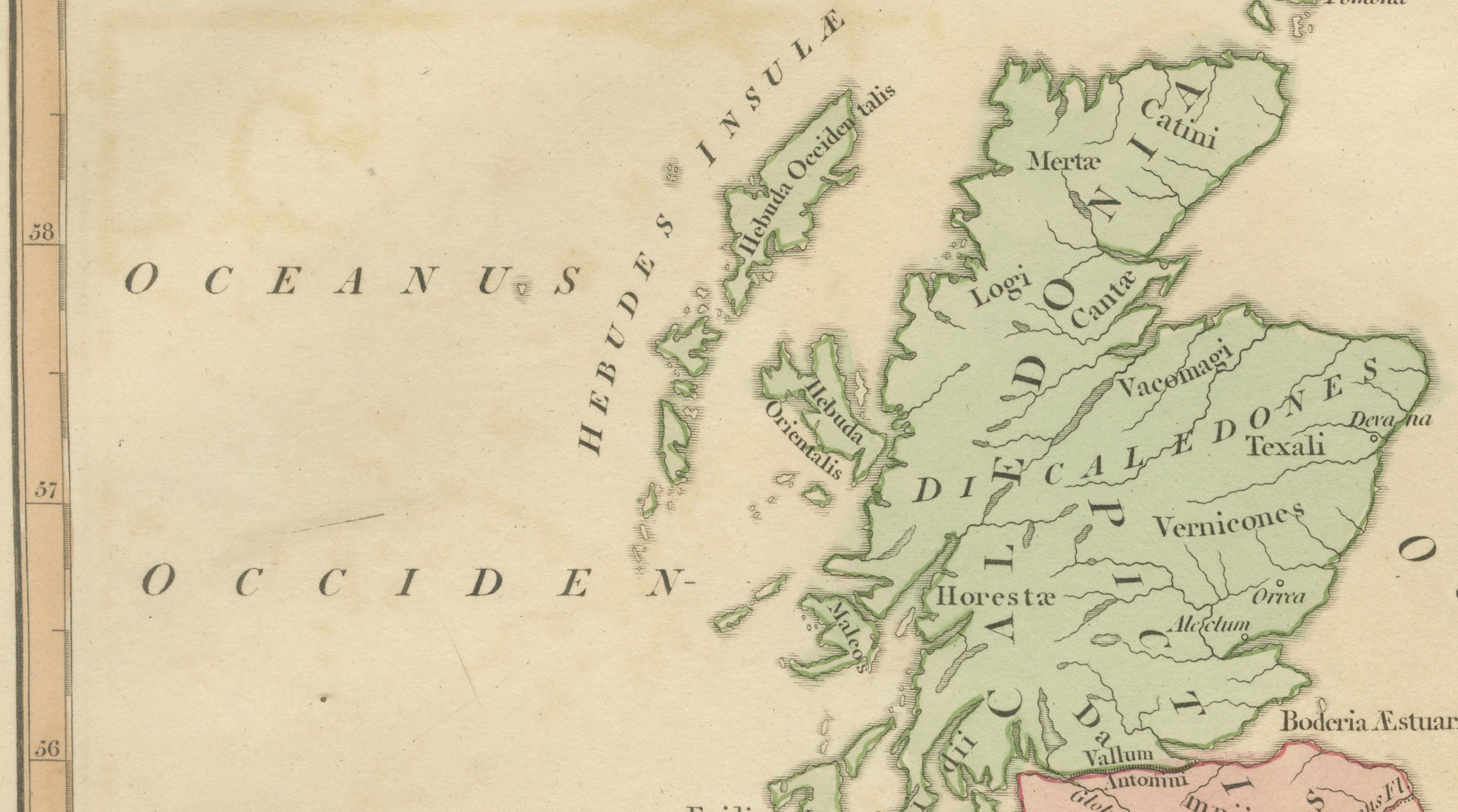 Roman Britain Map — Britanniae Insulae Classical Provinces, Wilkinson 1800