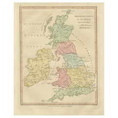 Roman Britain Map — Britanniae Insulae Classical Provinces, Wilkinson 1800
