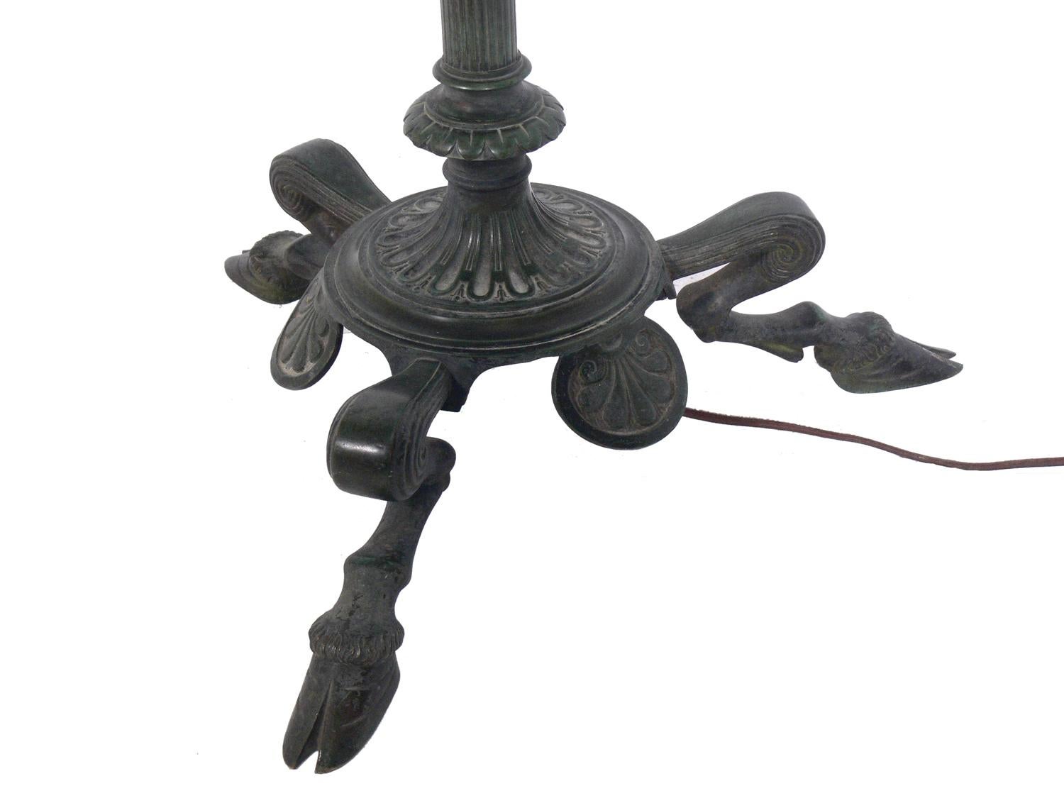 Roman Bronze Floor Lamp Attributed to Tiffany & Co. 3