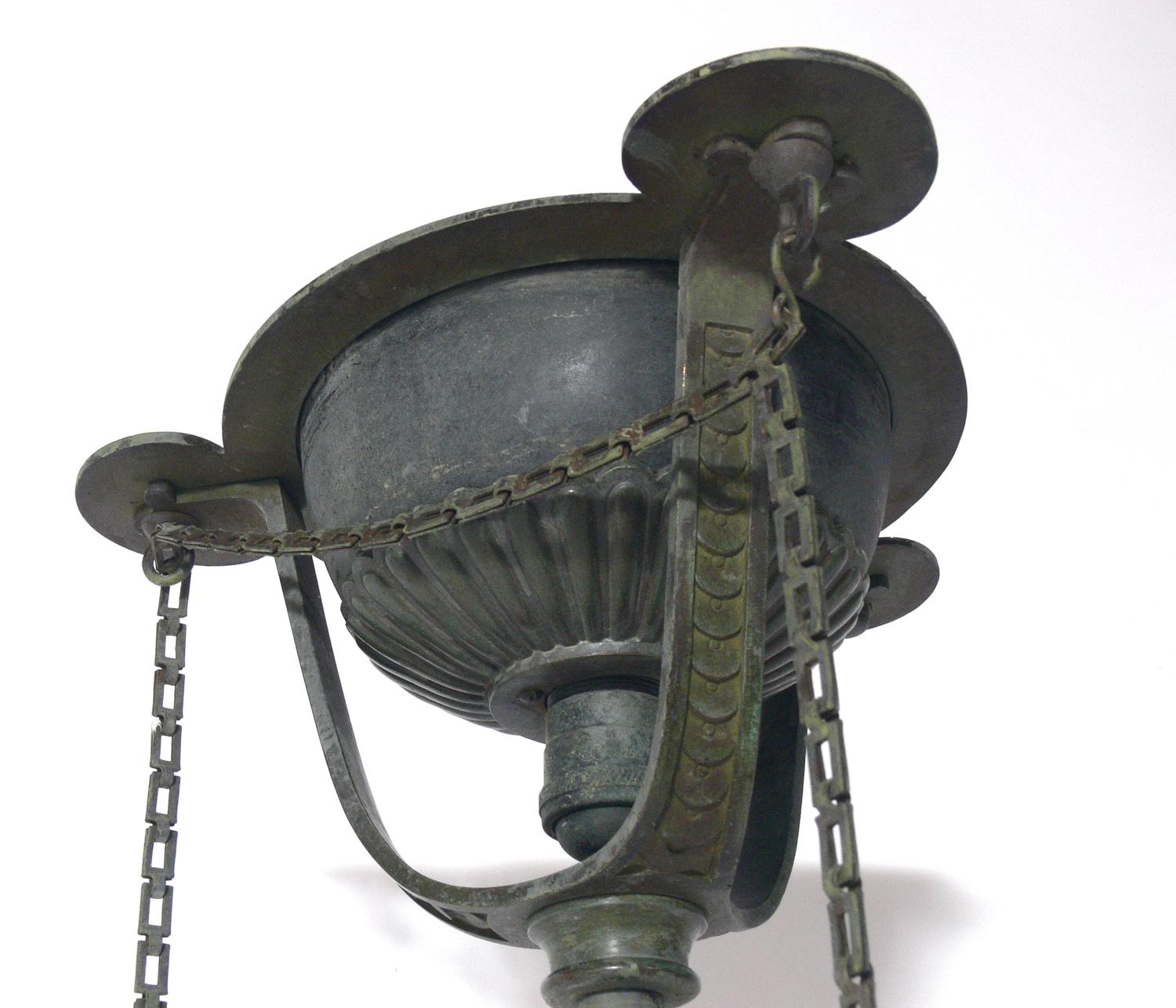 Early 20th Century Roman Bronze Floor Lamp Attributed to Tiffany & Co.