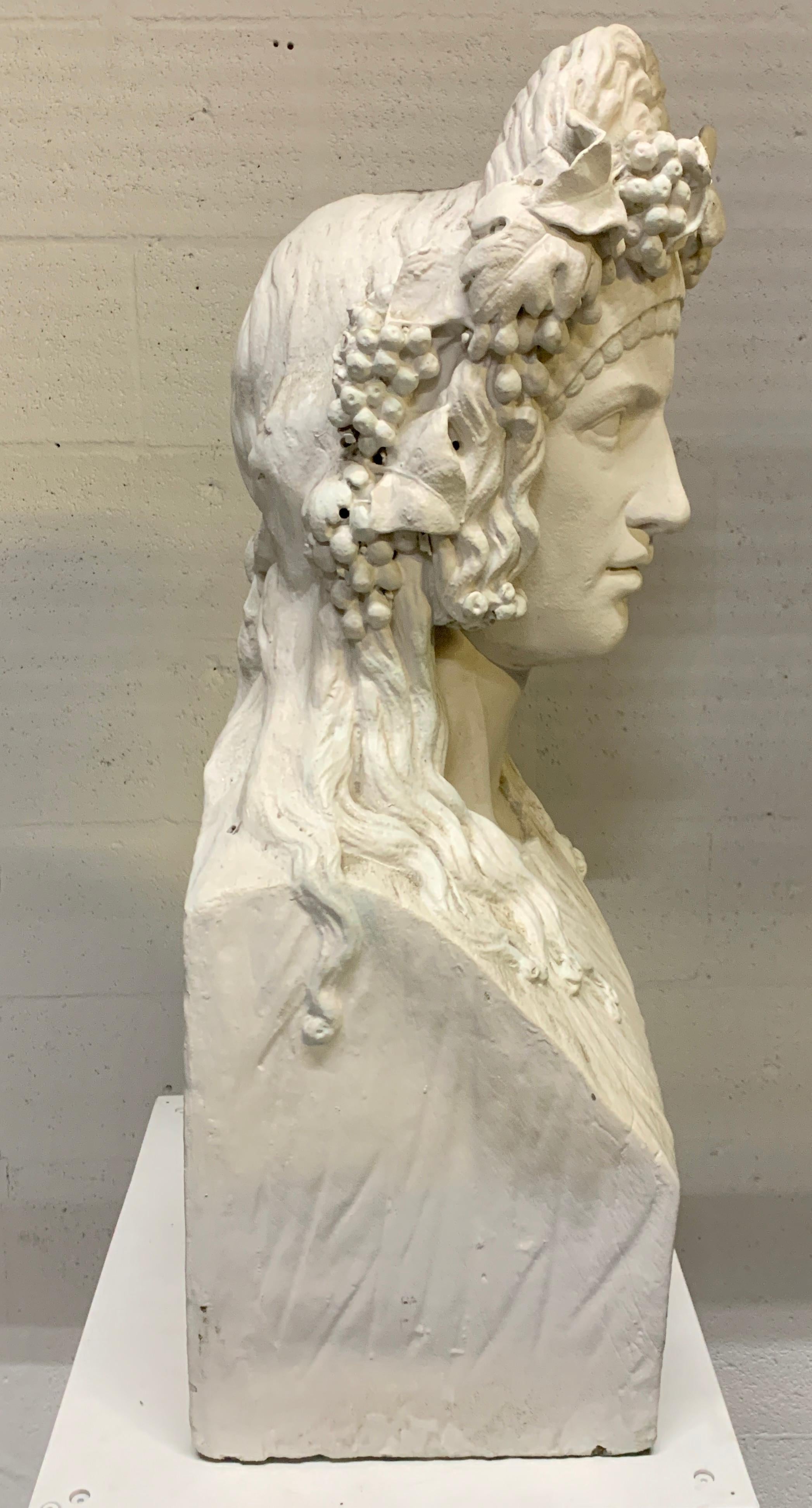 Roman Bust / Herm 'Personification of Comedy' after the Antique In Good Condition In West Palm Beach, FL