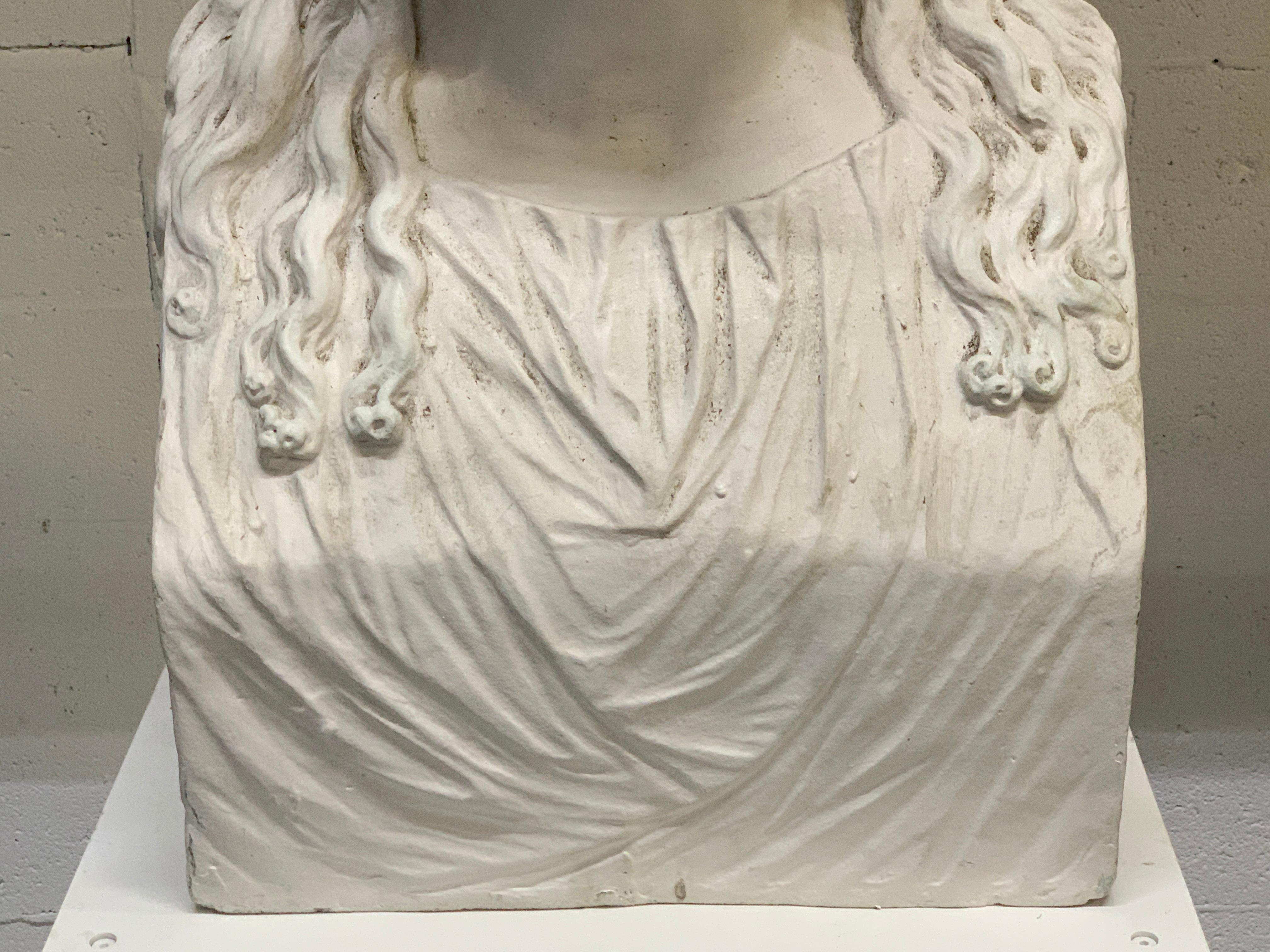 Roman Bust / Herm Personification of Tragedy after the Antique In Good Condition In West Palm Beach, FL