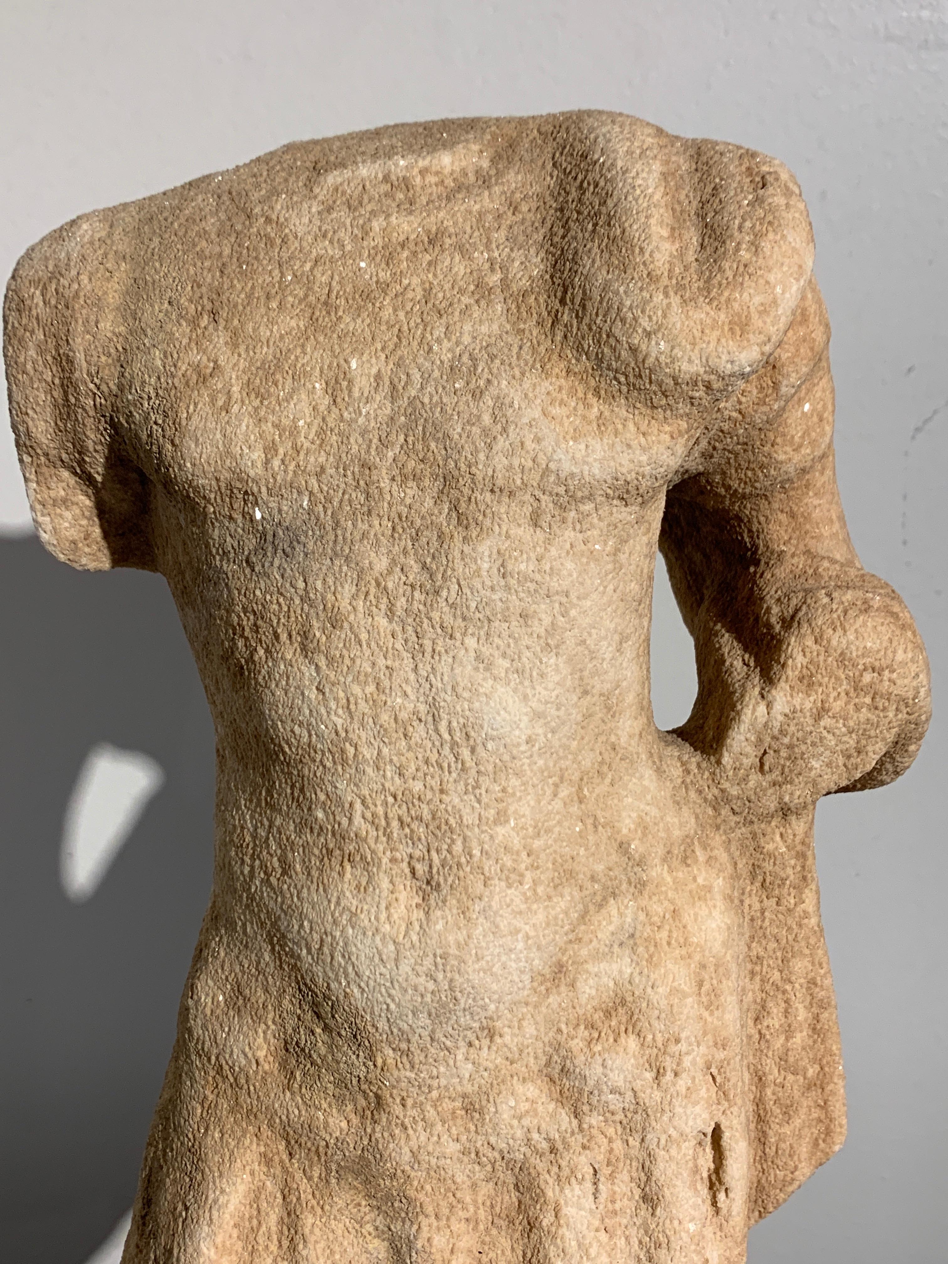 Roman Carved Marble Torso in Military Dress, circa 2nd-3rd Century For Sale 5