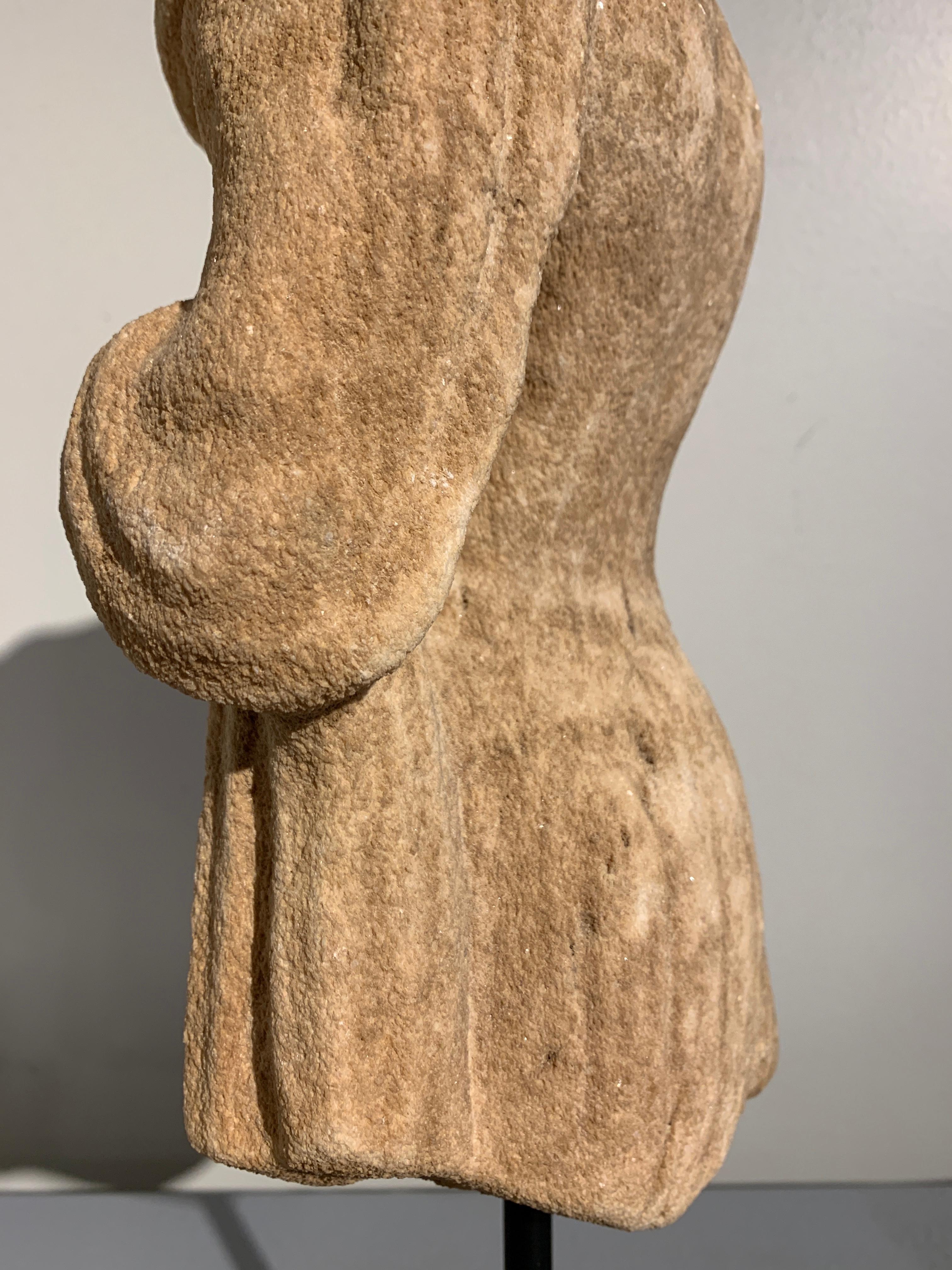 Roman Carved Marble Torso in Military Dress, circa 2nd-3rd Century For Sale 8