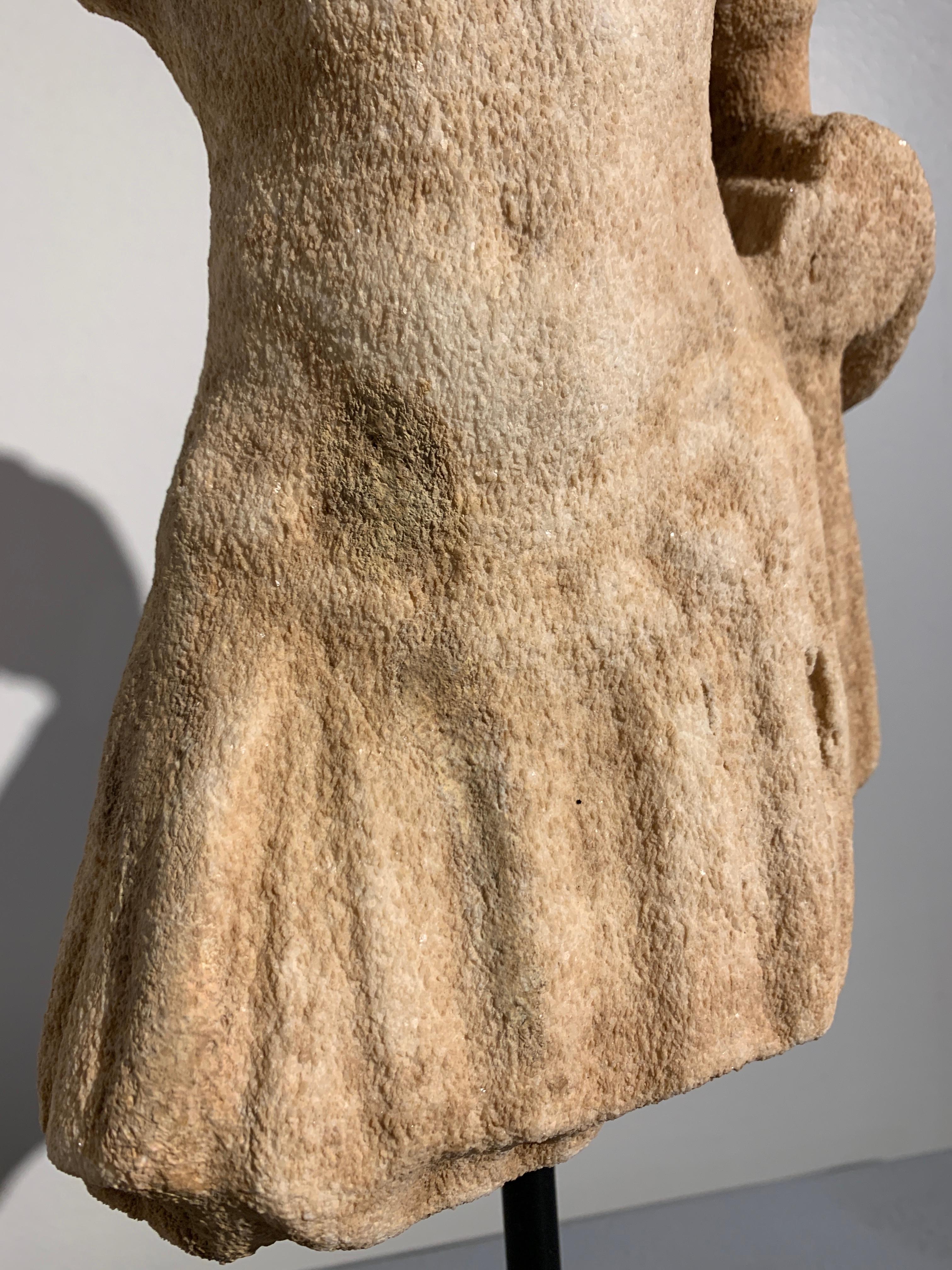 Roman Carved Marble Torso in Military Dress, circa 2nd-3rd Century For Sale 9