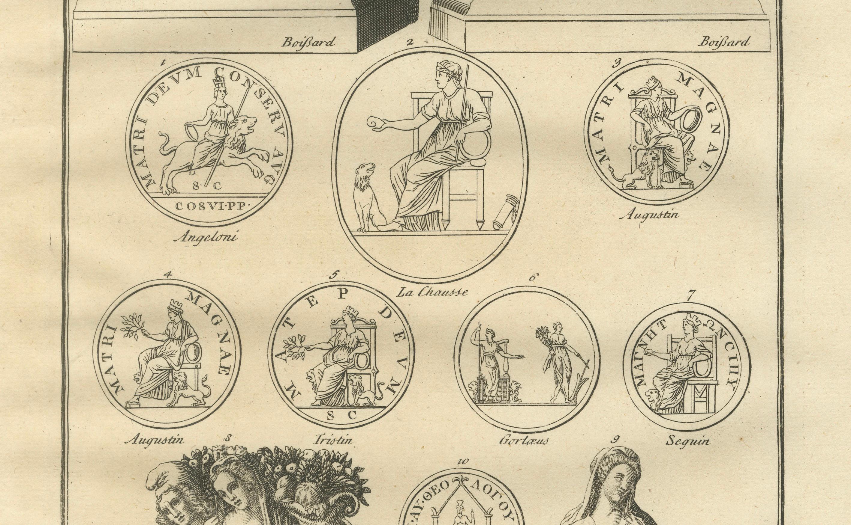 Roman Chariot Relief and Imperial Allegories – Montfaucon Engraving, 1721