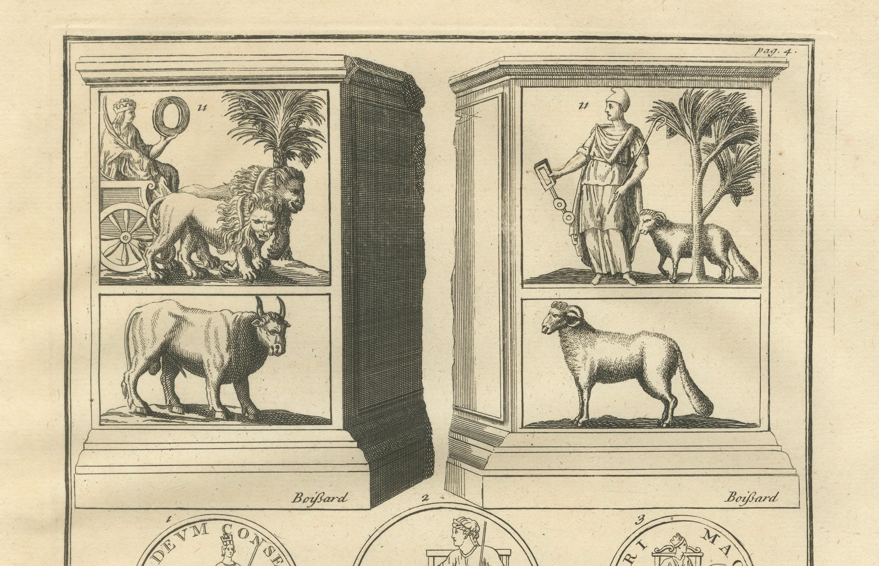 Roman Chariot Relief and Imperial Allegories – Montfaucon Engraving, 1721