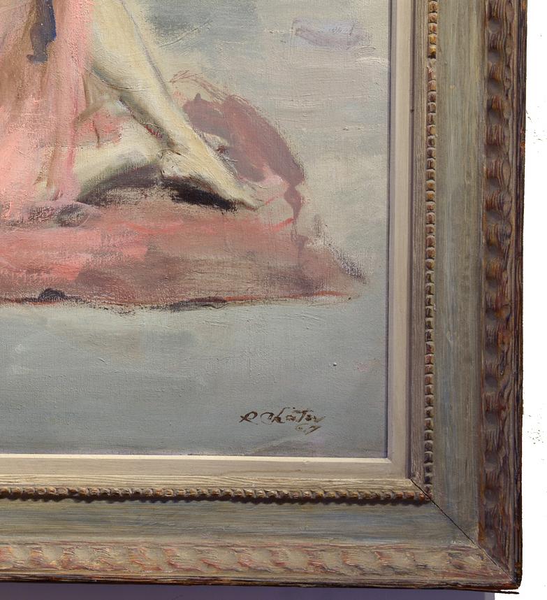 The Pink Robe, Roman Chatov, Nude, Figural, Mid-Century 3