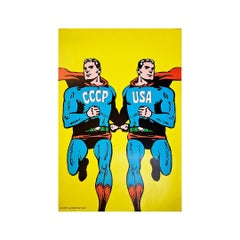 1968 Original poster Superman CCCP - USA by Roman Cieslewicz
