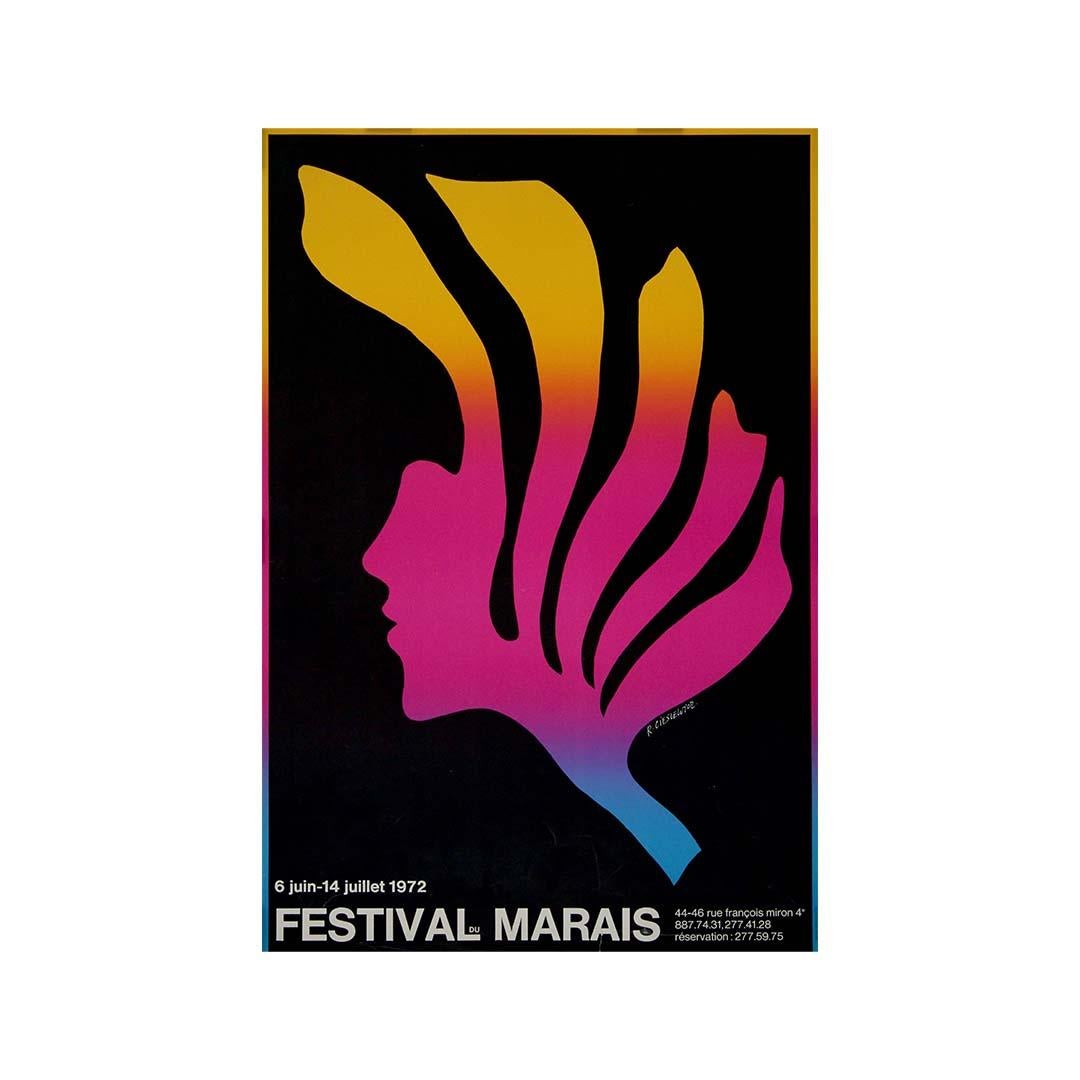 1972 Original poster by Roman Cieslewicz for Le Festival du Marais in Paris For Sale 3