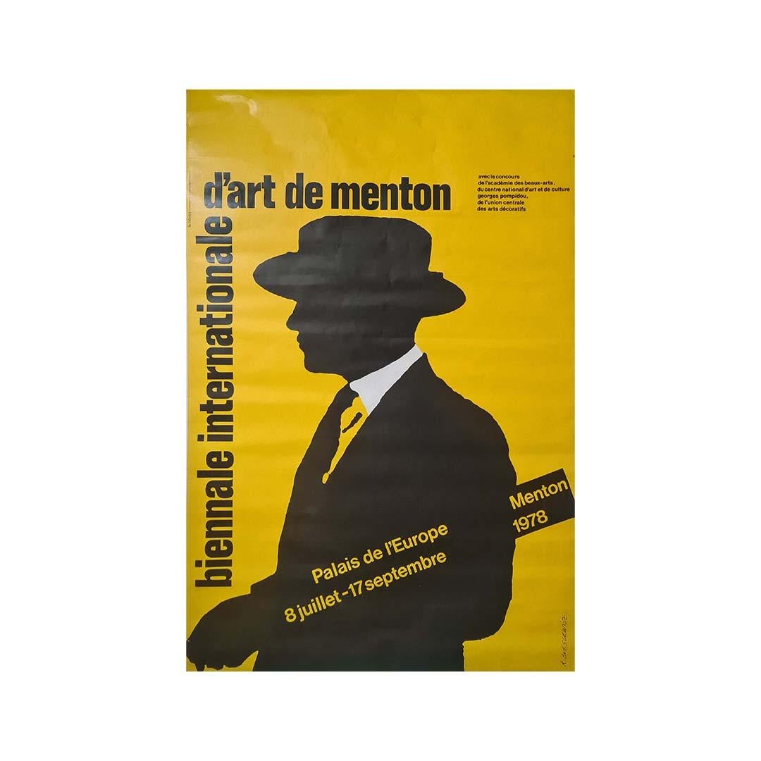 1978 original exhibition poster for the Biénnale Internationale d'Art de Menton For Sale 2