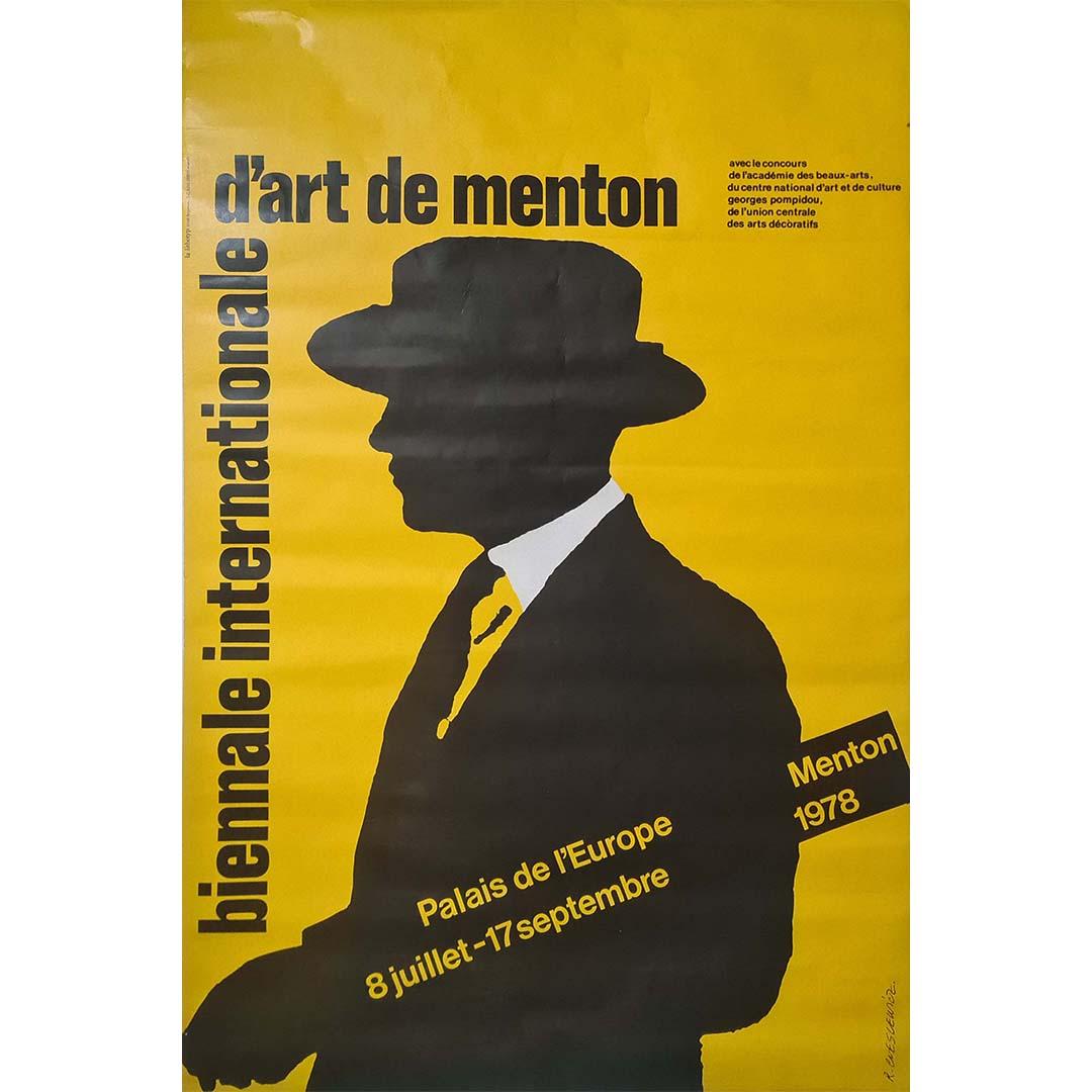 1978 original exhibition poster for the Biénnale Internationale d'Art de Menton - Print by Roman Cieslewicz