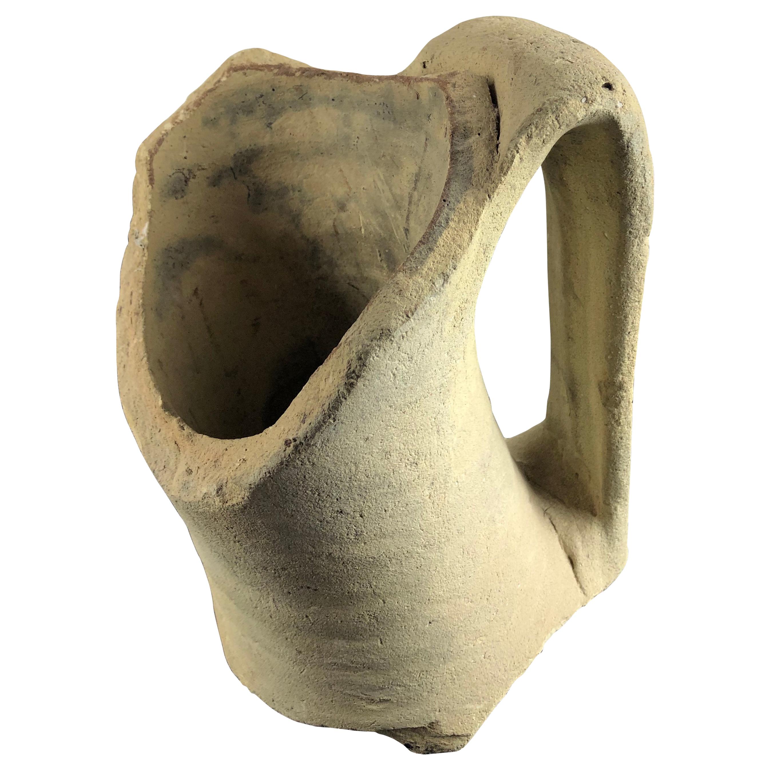 Roman Clay Pot Pitcher or Jar Fragment For Sale