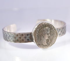 Pulsera Moneda Romana - Egipto Romano - engastada en plata de ley