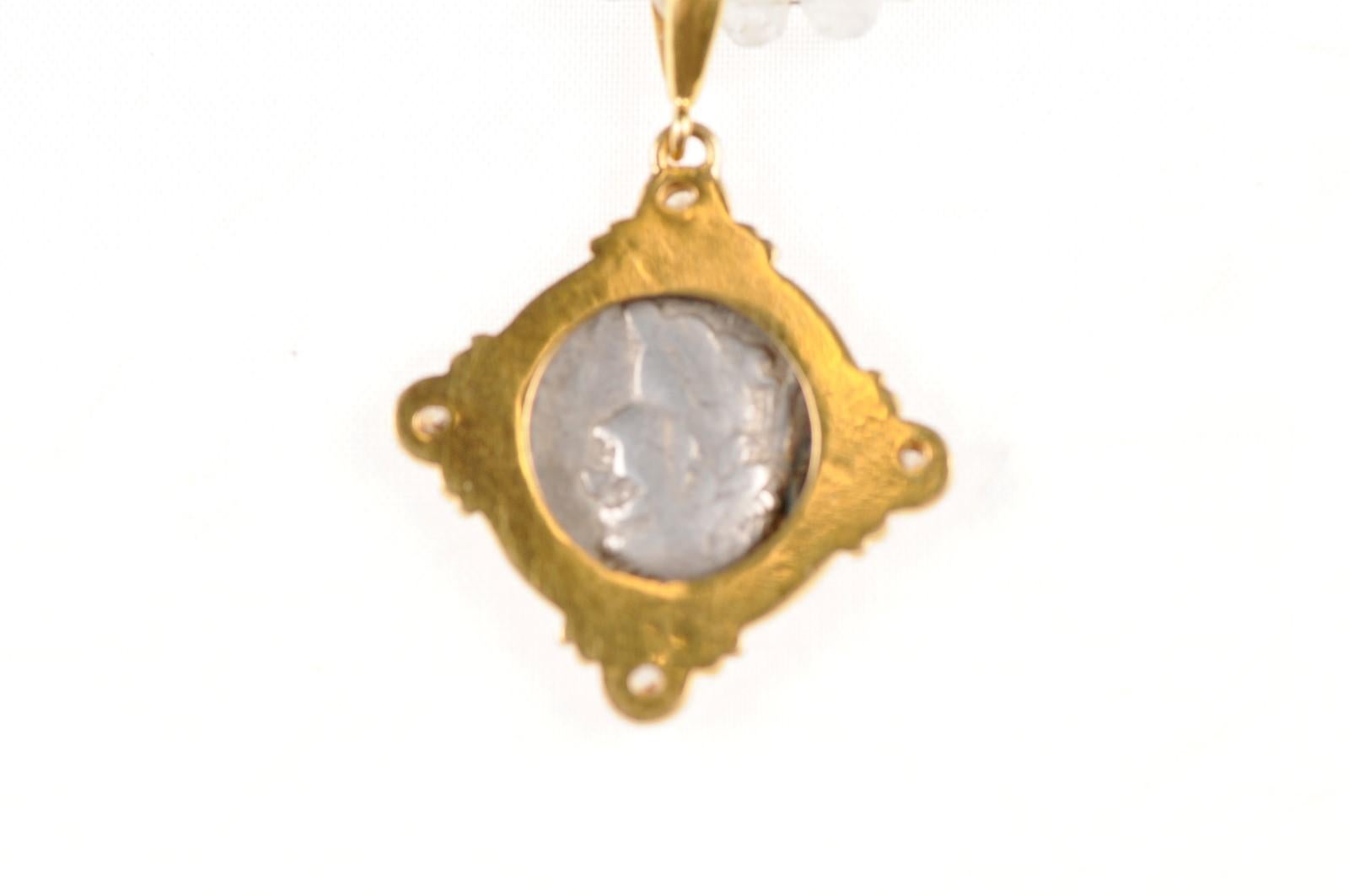 Roman Coin in 22k Pendant w/Diamonds (pendant only) For Sale 3