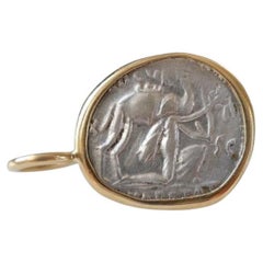Antique Roman Coin Pendant: Camel and Kneeling King, 1 nd Century