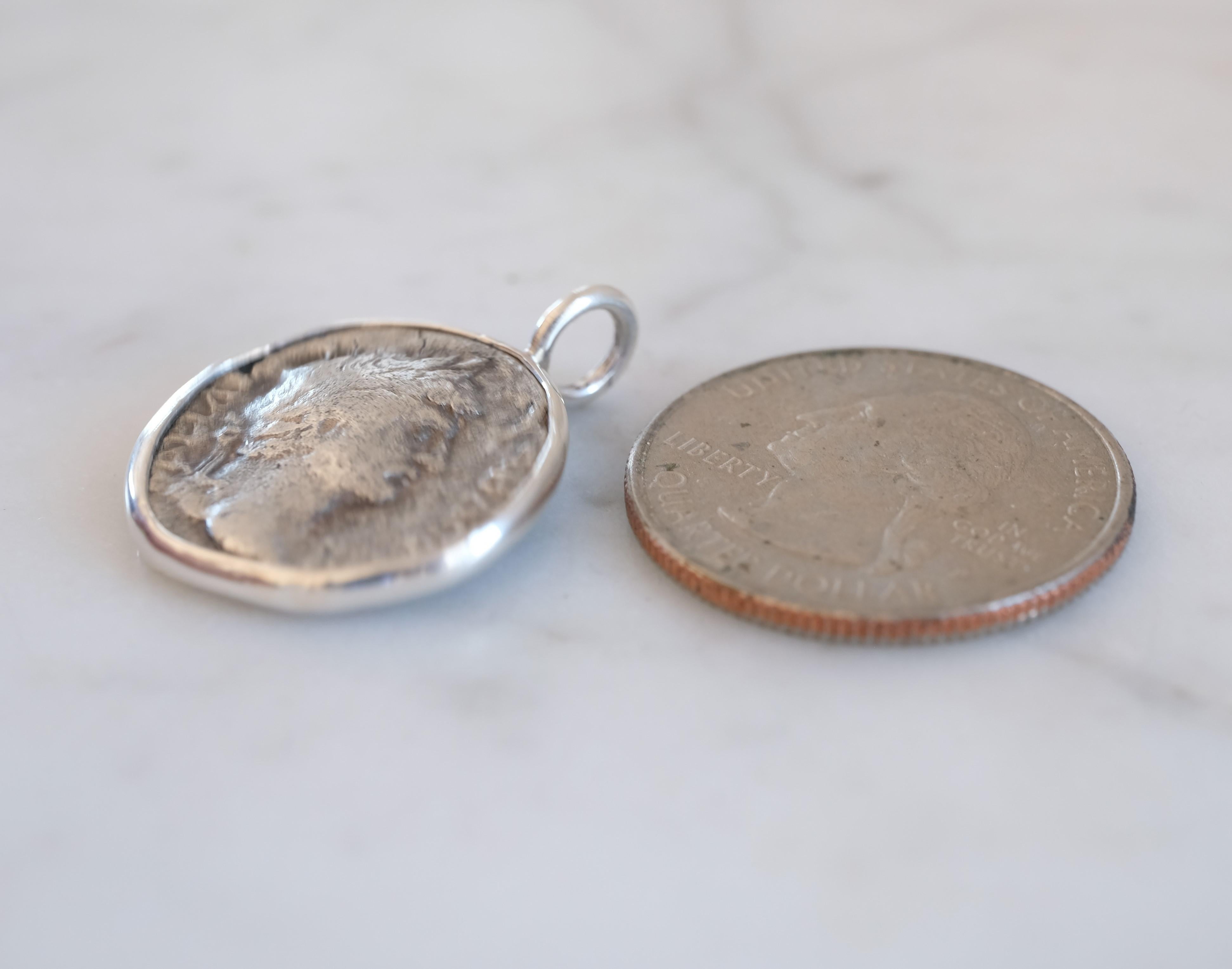Roman Coin Pendant: Hadrian and Club - 120 AD 3