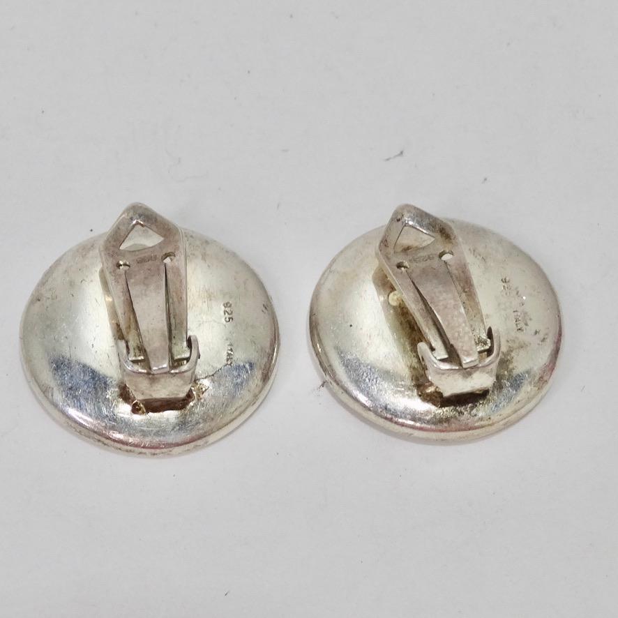 Roman Coin Silver Stud Earrings In Good Condition For Sale In Scottsdale, AZ
