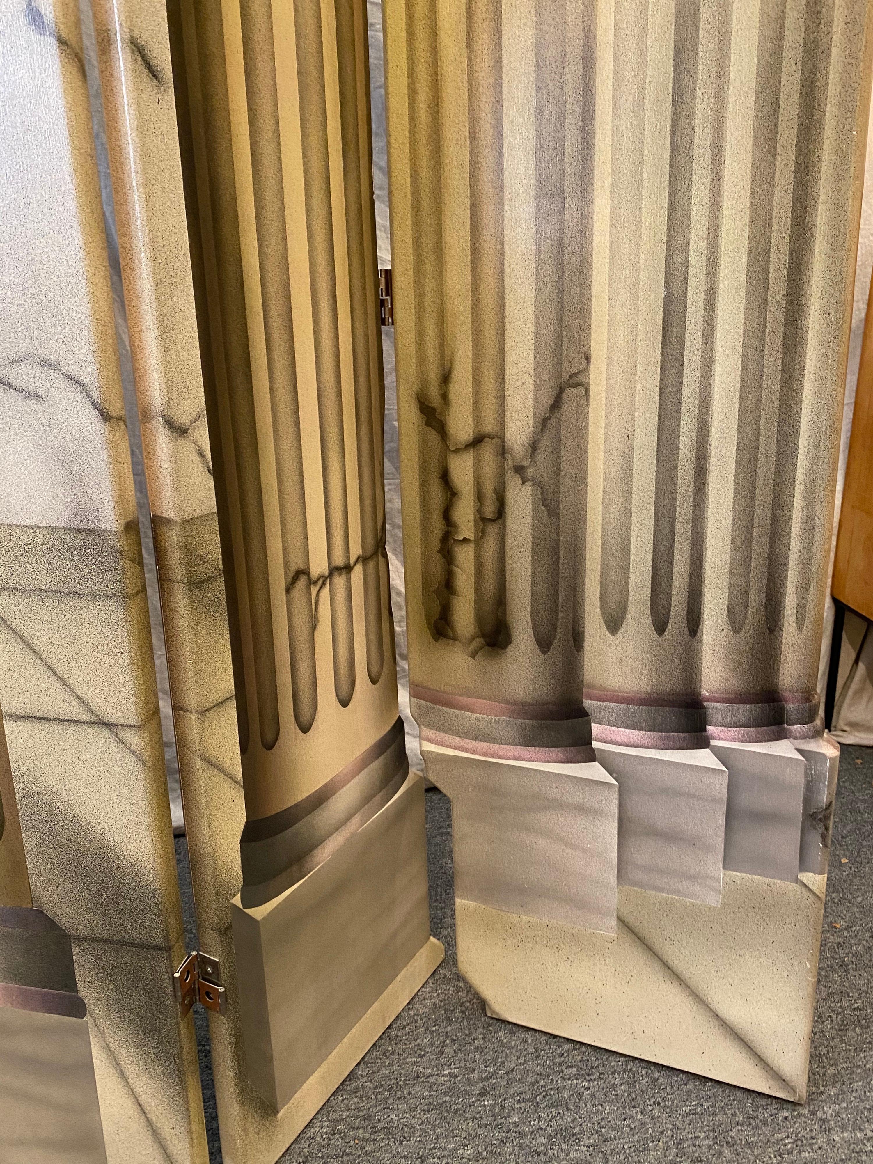 American Roman Columns 6-Panel Screen