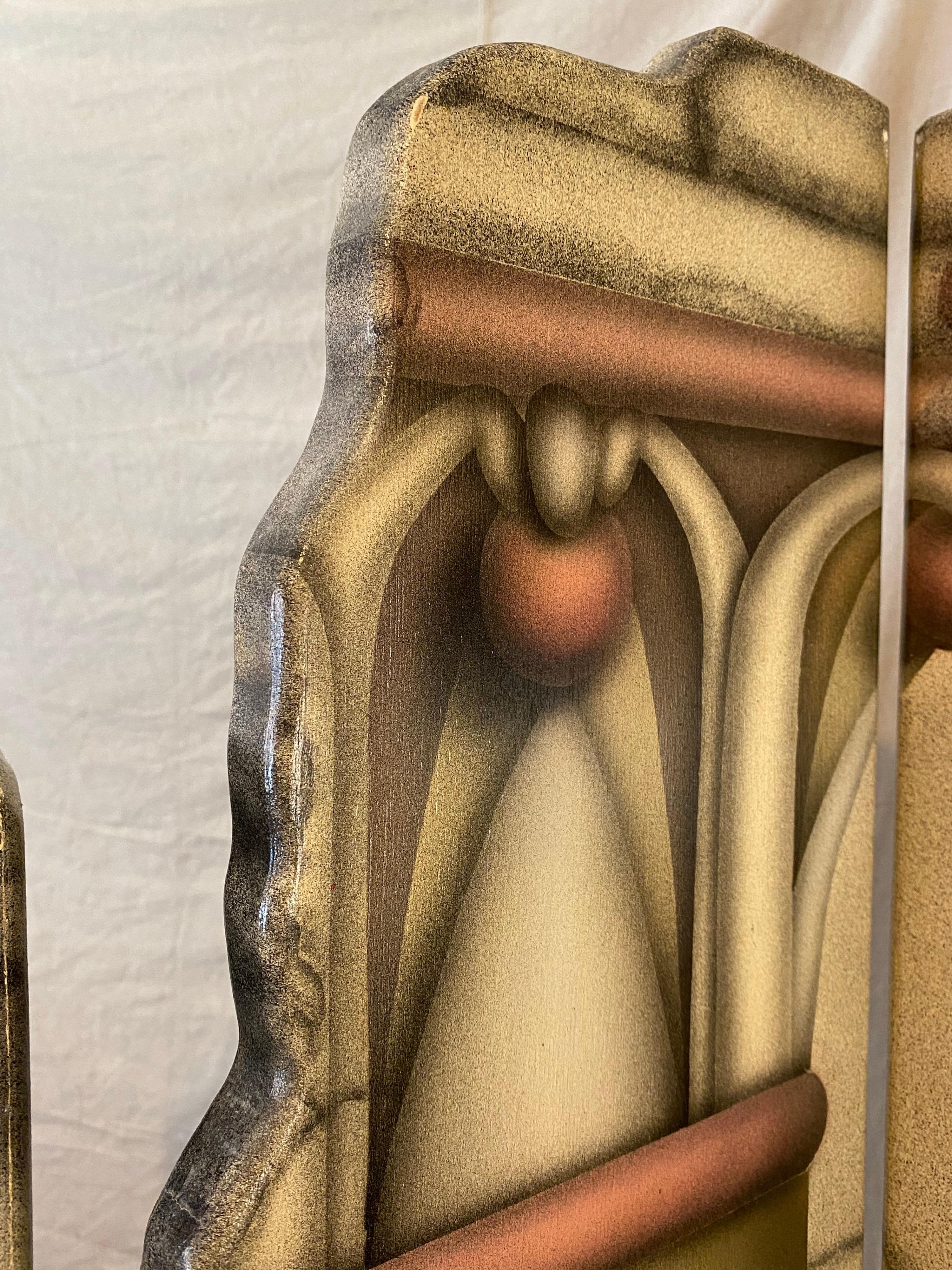 Late 20th Century Roman Columns 6-Panel Screen
