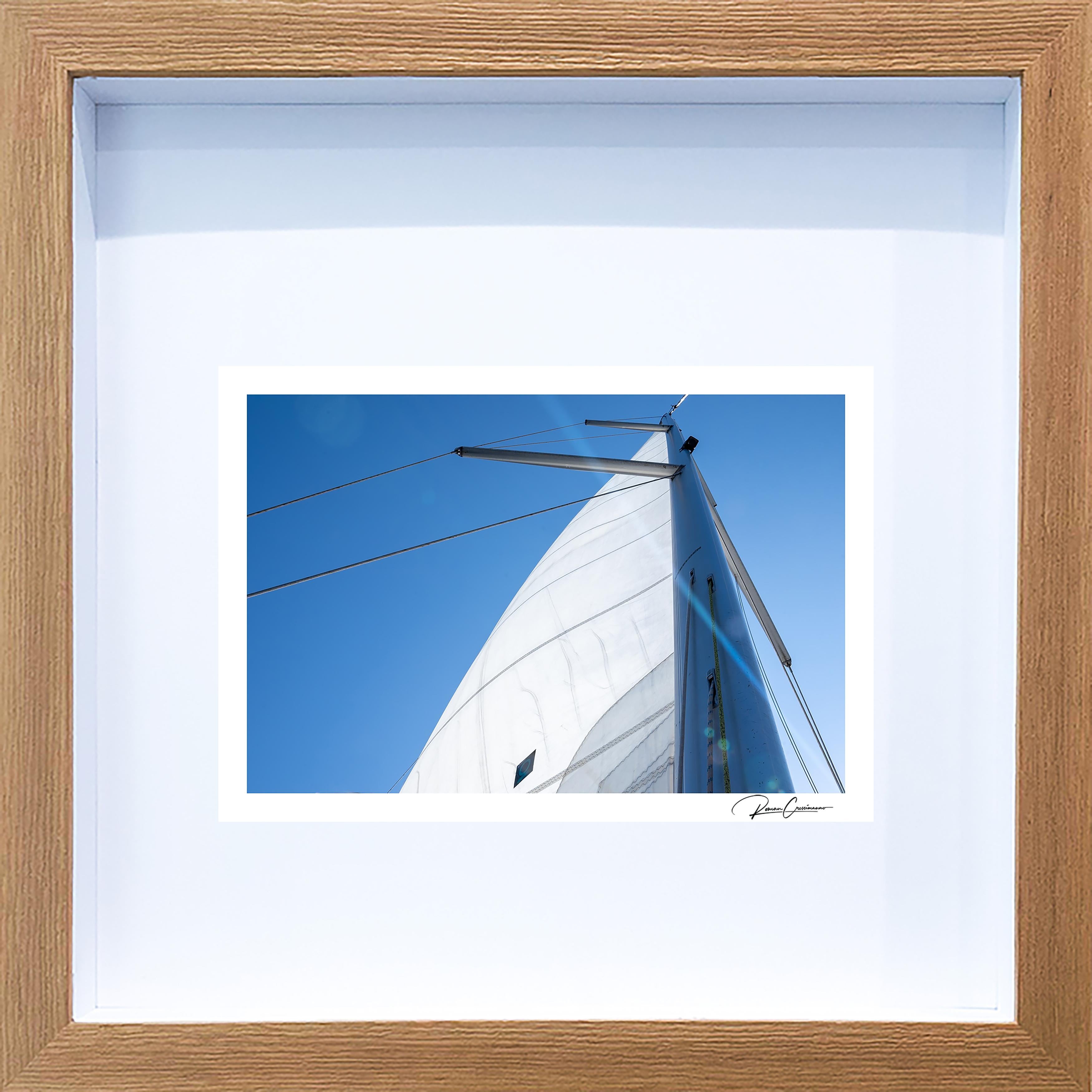 Blue Sky Sailing original framed and signed photograph by Roman Crescimanno