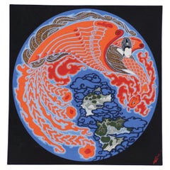 Roman De Tirtoff, Erte', sciarpa di seta con cornice intitolata "Dream Voyage" 1982
