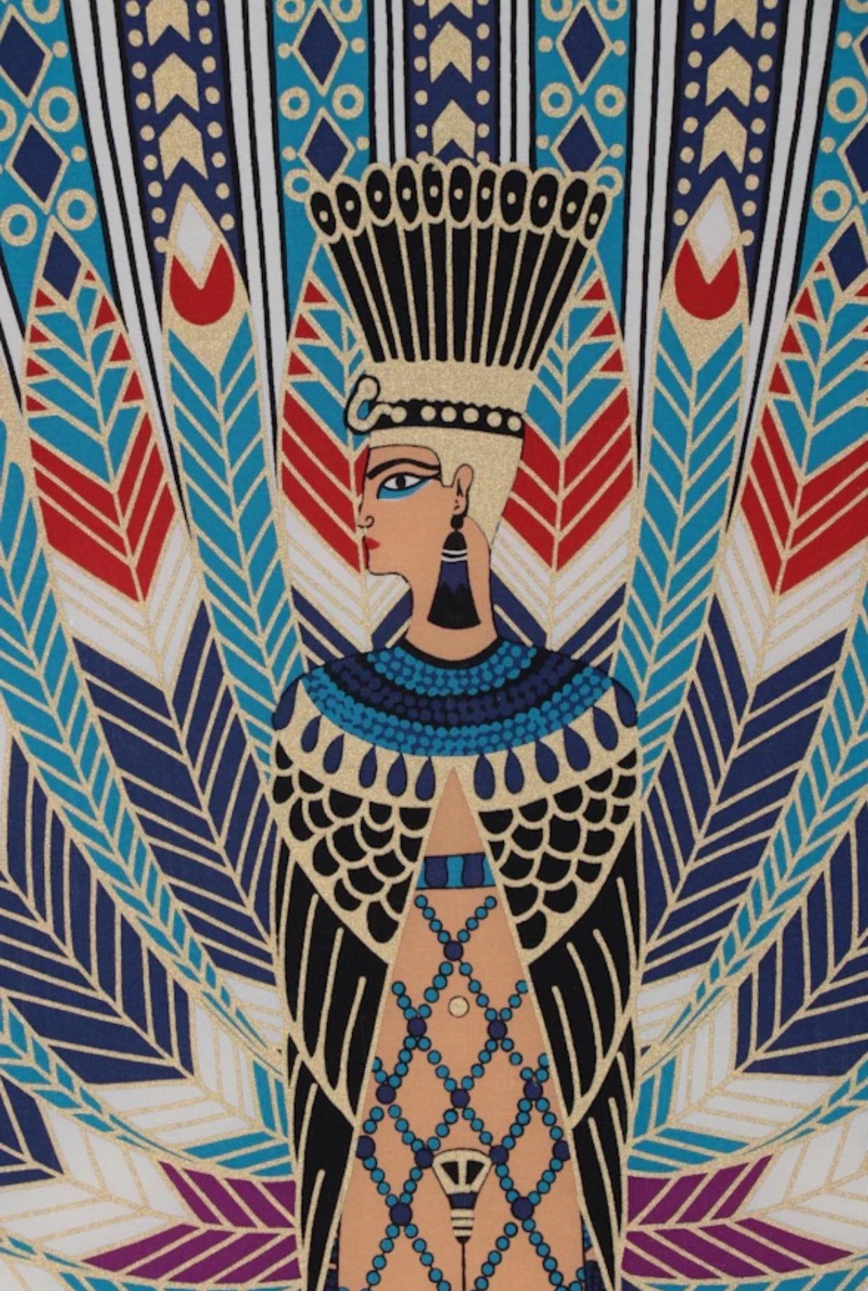 Roman De Tirtoff, Erte' Sciarpa di seta incorniciata intitolata 