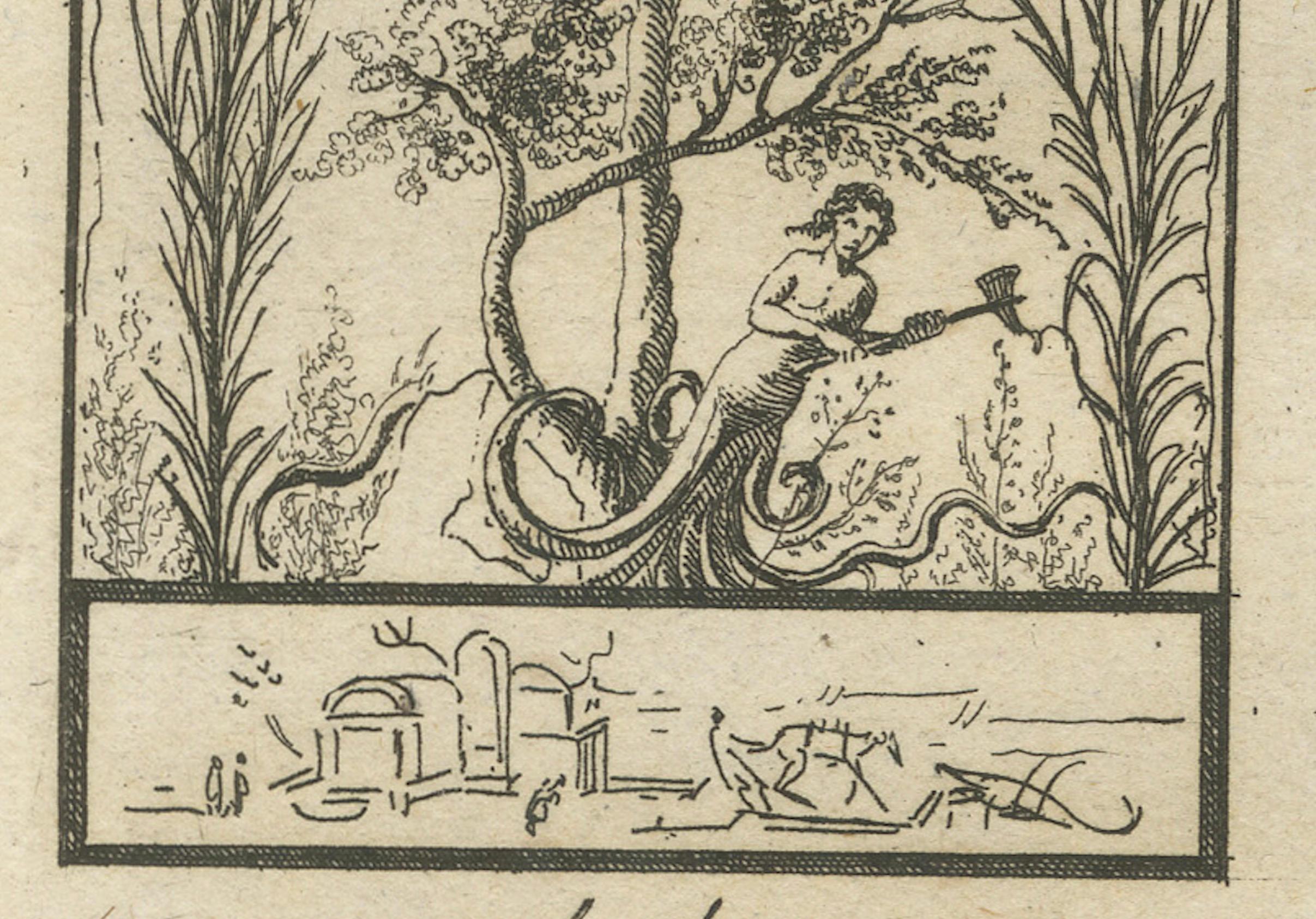 Late 18th Century Roman Decorative Motifs and Architectural Scenes by Tommaso Piroli, 1789 For Sale