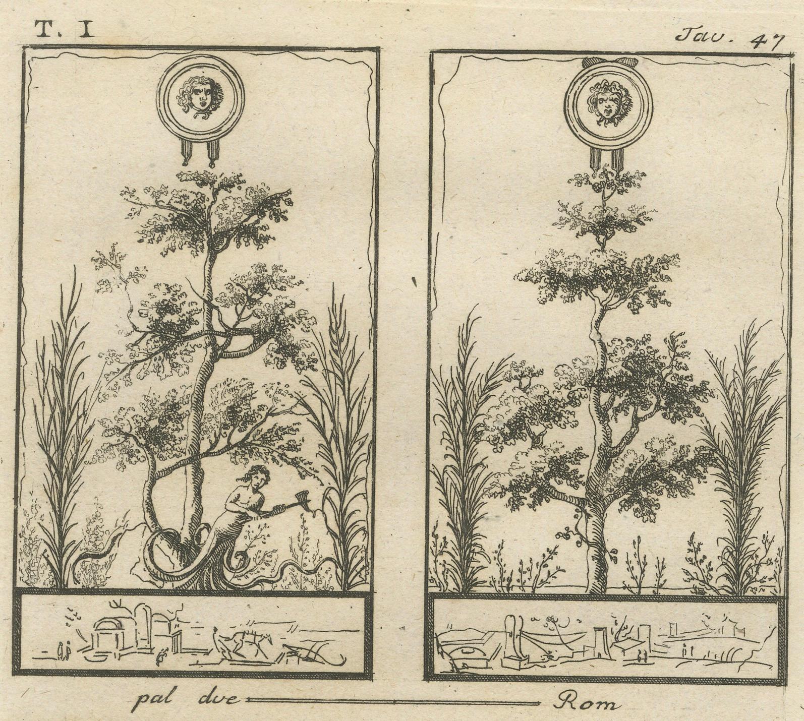 Paper Roman Decorative Motifs and Architectural Scenes by Tommaso Piroli, 1789 For Sale