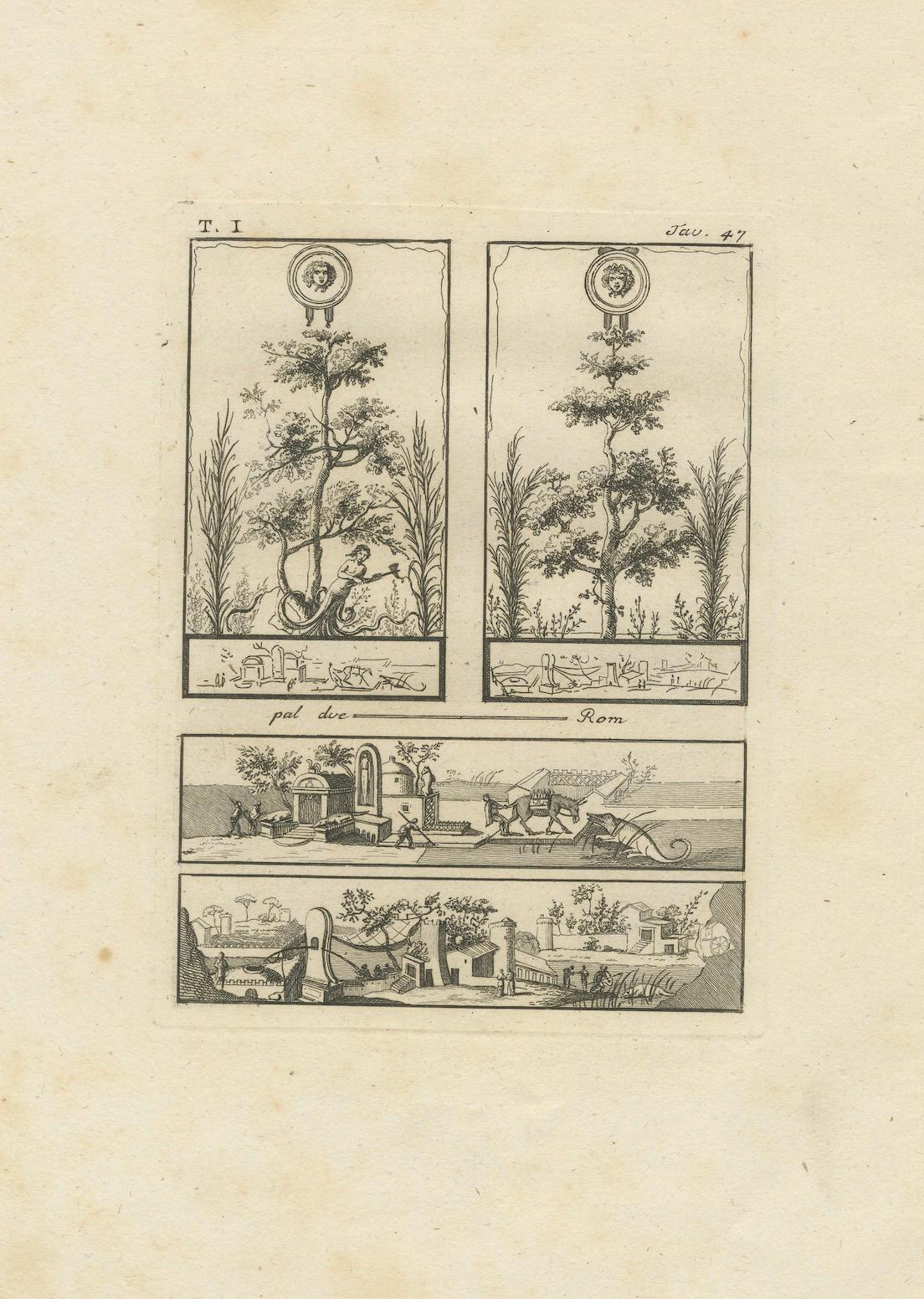 Roman Decorative Motifs and Architectural Scenes by Tommaso Piroli, 1789 For Sale 1