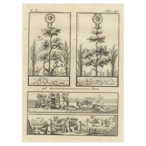 Roman Decorative Motifs and Architectural Scenes by Tommaso Piroli, 1789