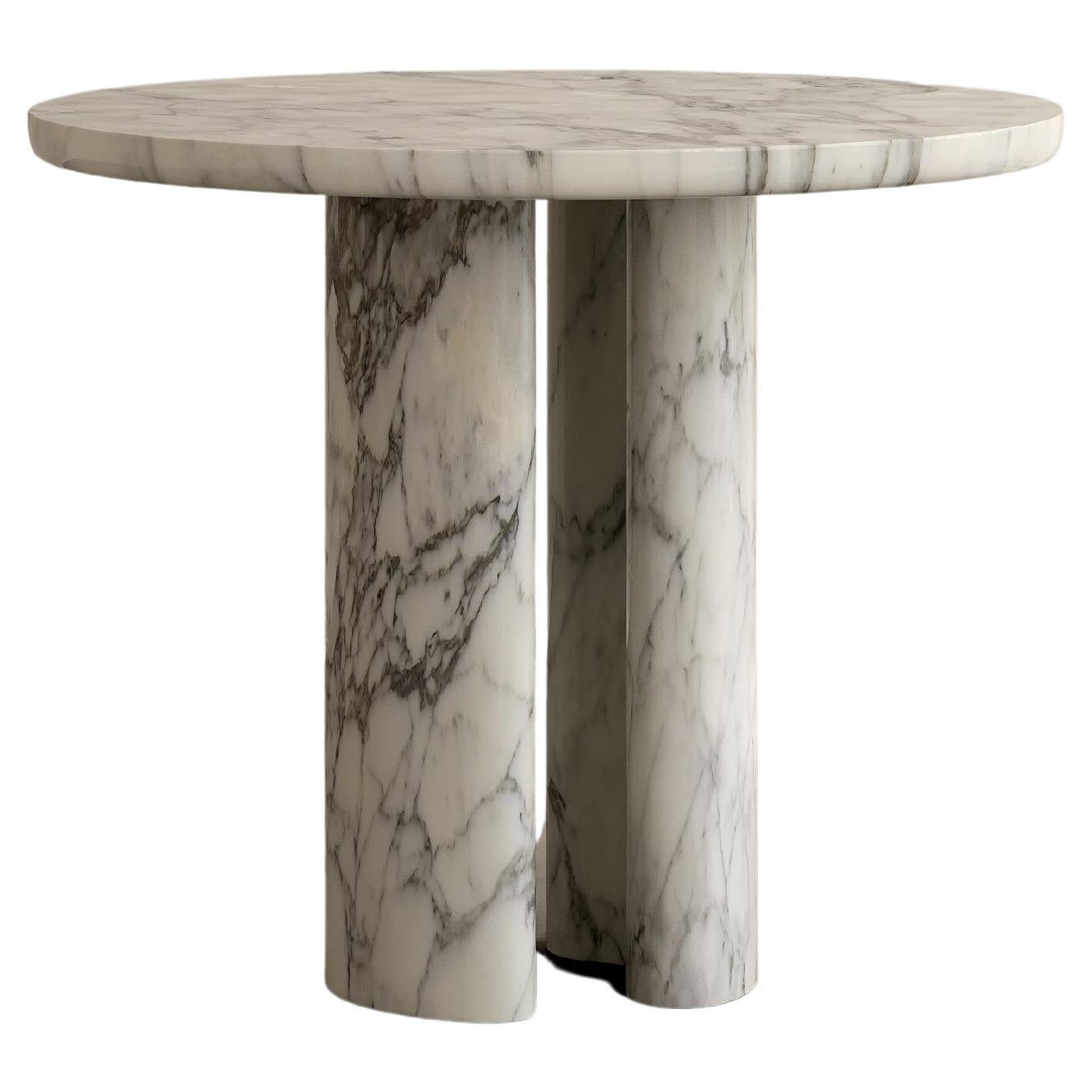 Roman Dining Table I in Arabescato Marble by Paloma Editions