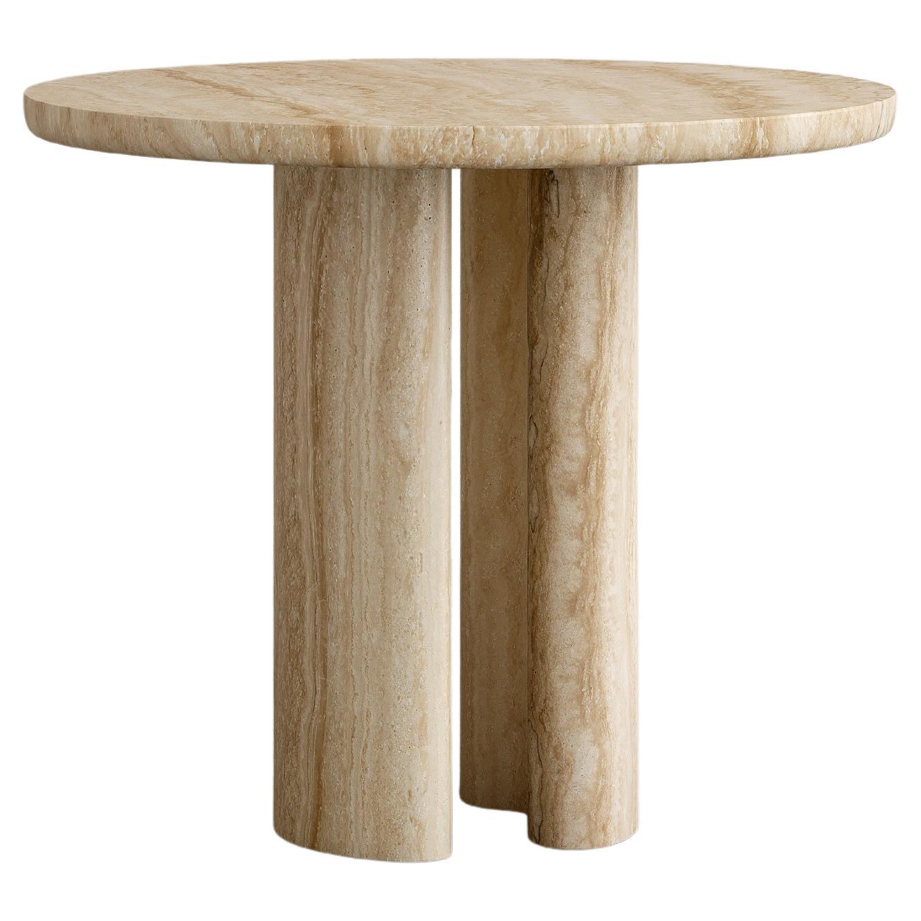 Roman Dining Table I in Classico Alabastrino Travertine by Paloma Editions