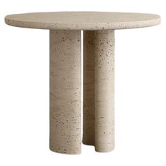 Roman Dining Table I in Roman Travertine by Paloma Editions