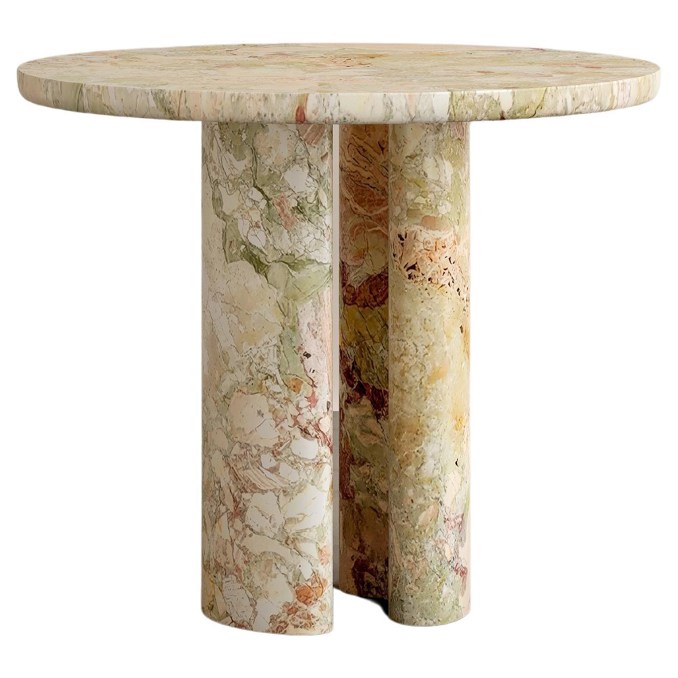 Roman Dining Table I in Verde Breccia Marble by Paloma Editions in vendita