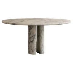 Roman Dining Table III in Arabescato Marble by Paloma Editions